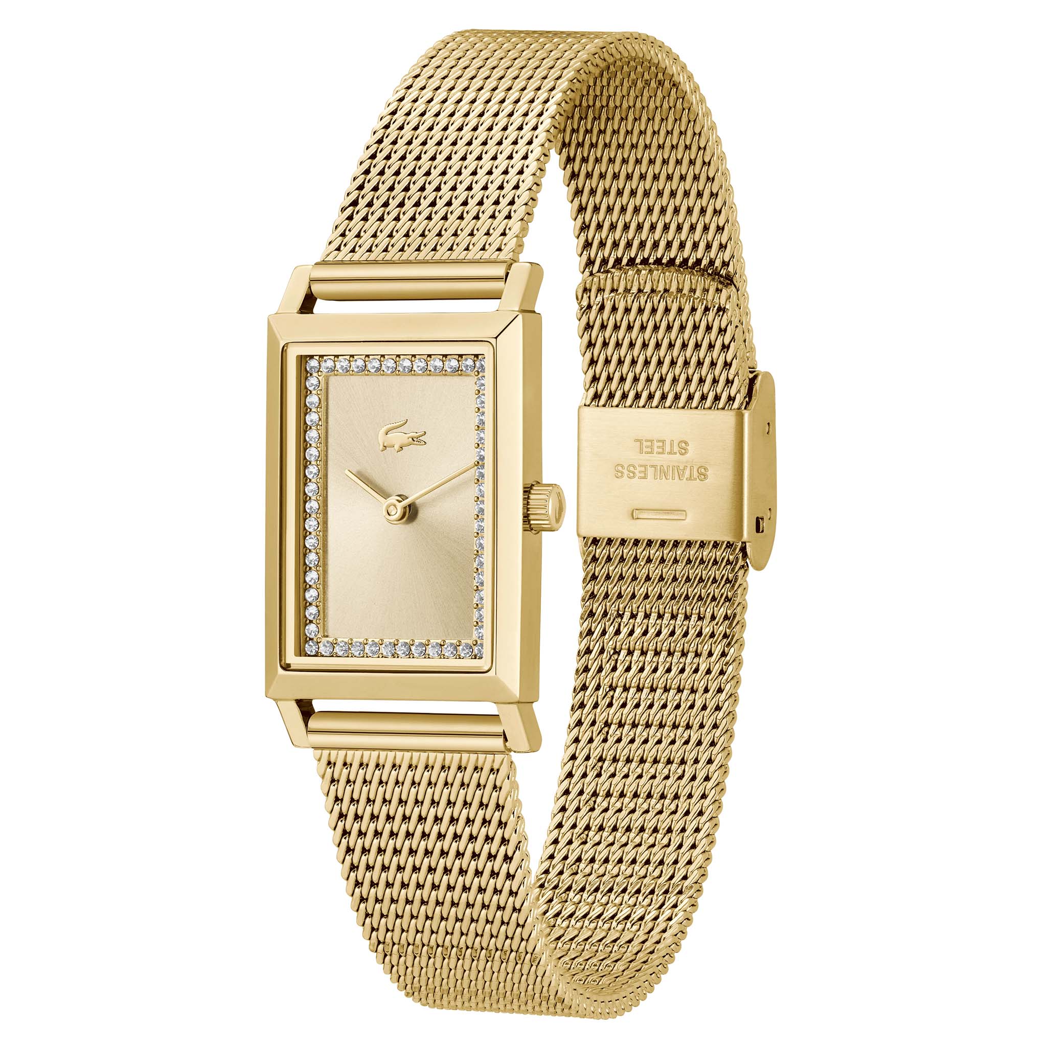 Lacoste Gold Steel Mesh Slim Women's Watch - 2001315