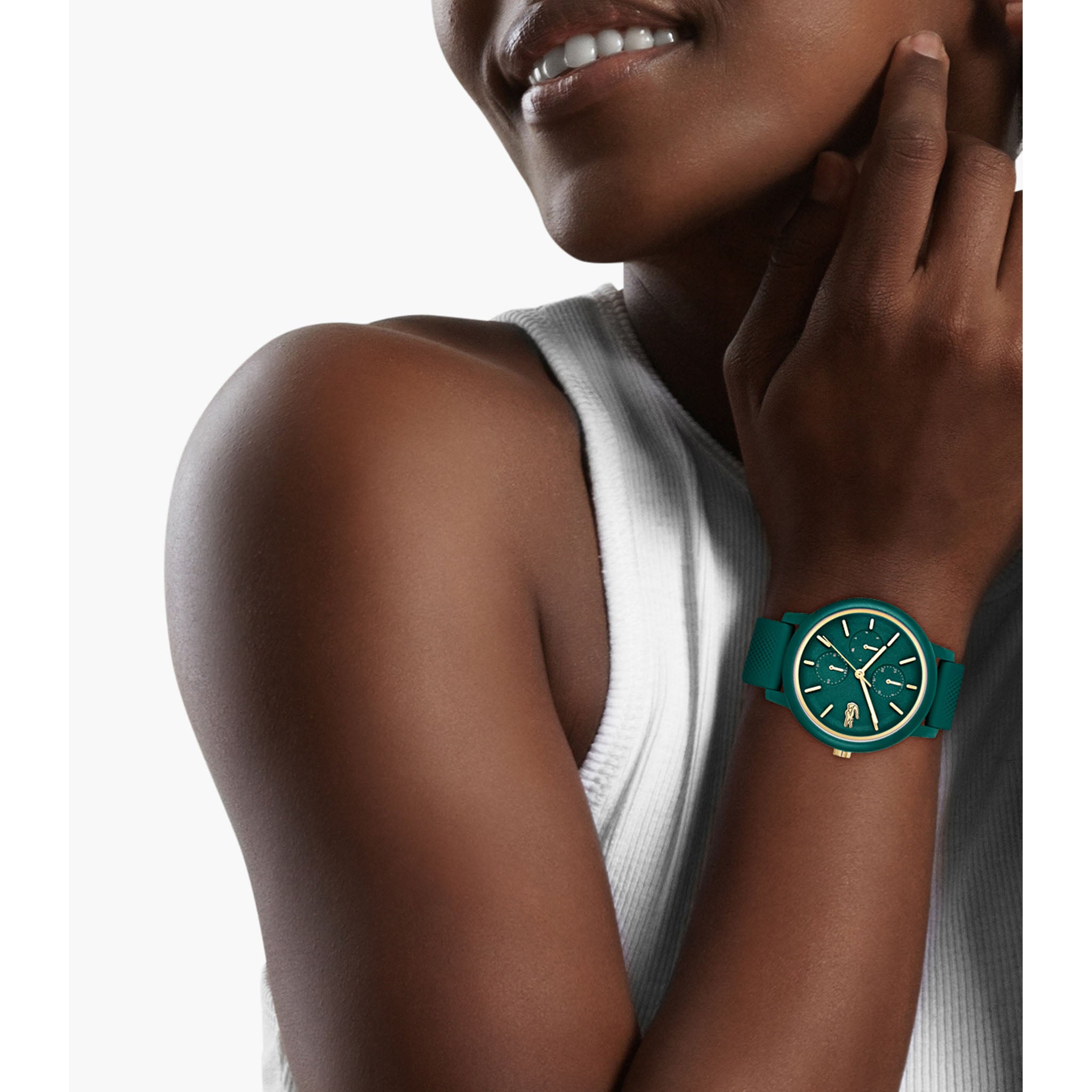 Lacoste Silicone Green Dial Multi-function Women's Watch - 2001329