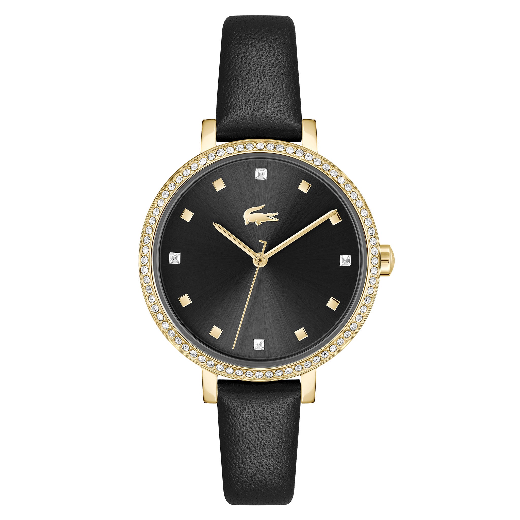 Lacoste Leather Black Dial Women's Watch - 2001489