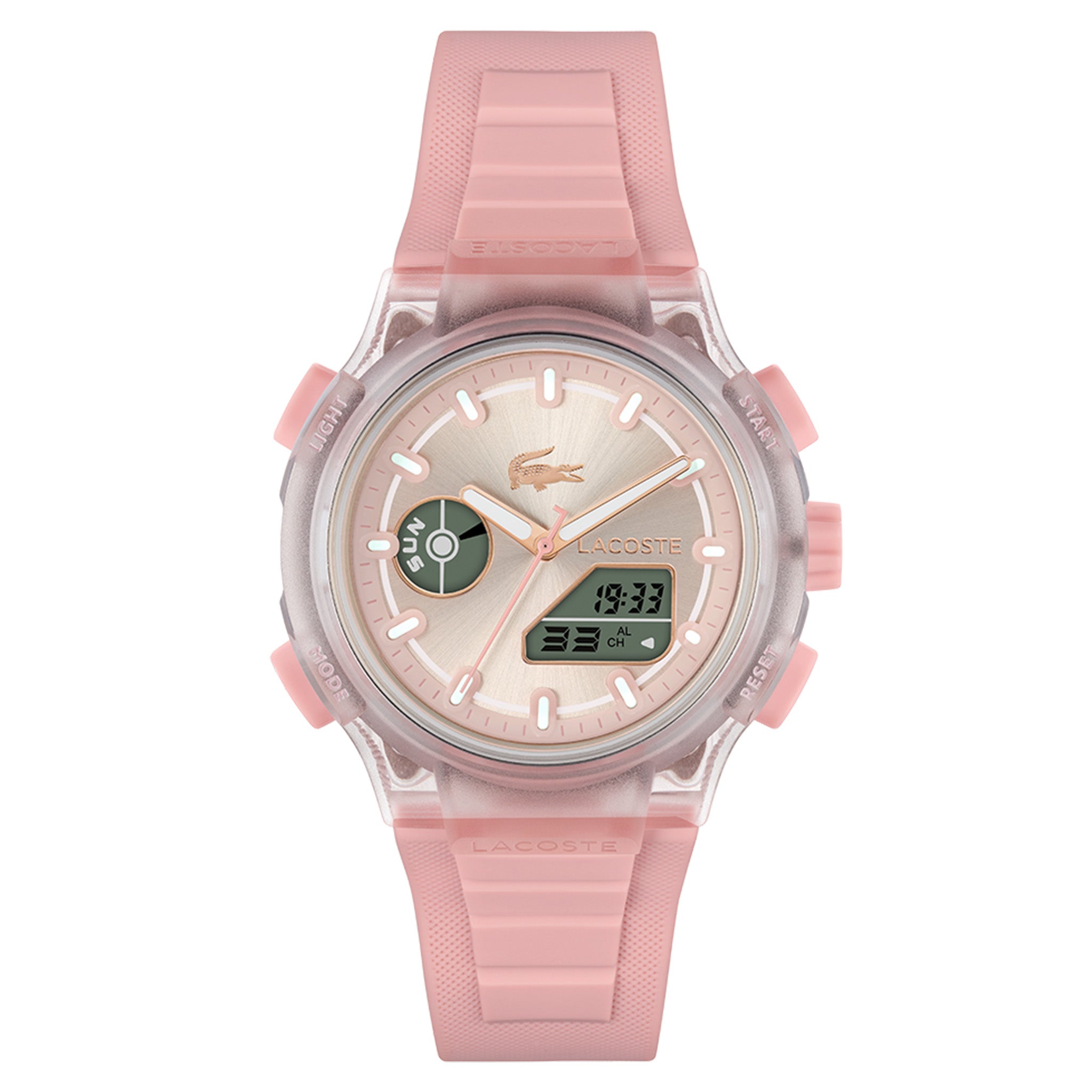 Lacoste Silicone Pink Dial Women's Watch - 2001494