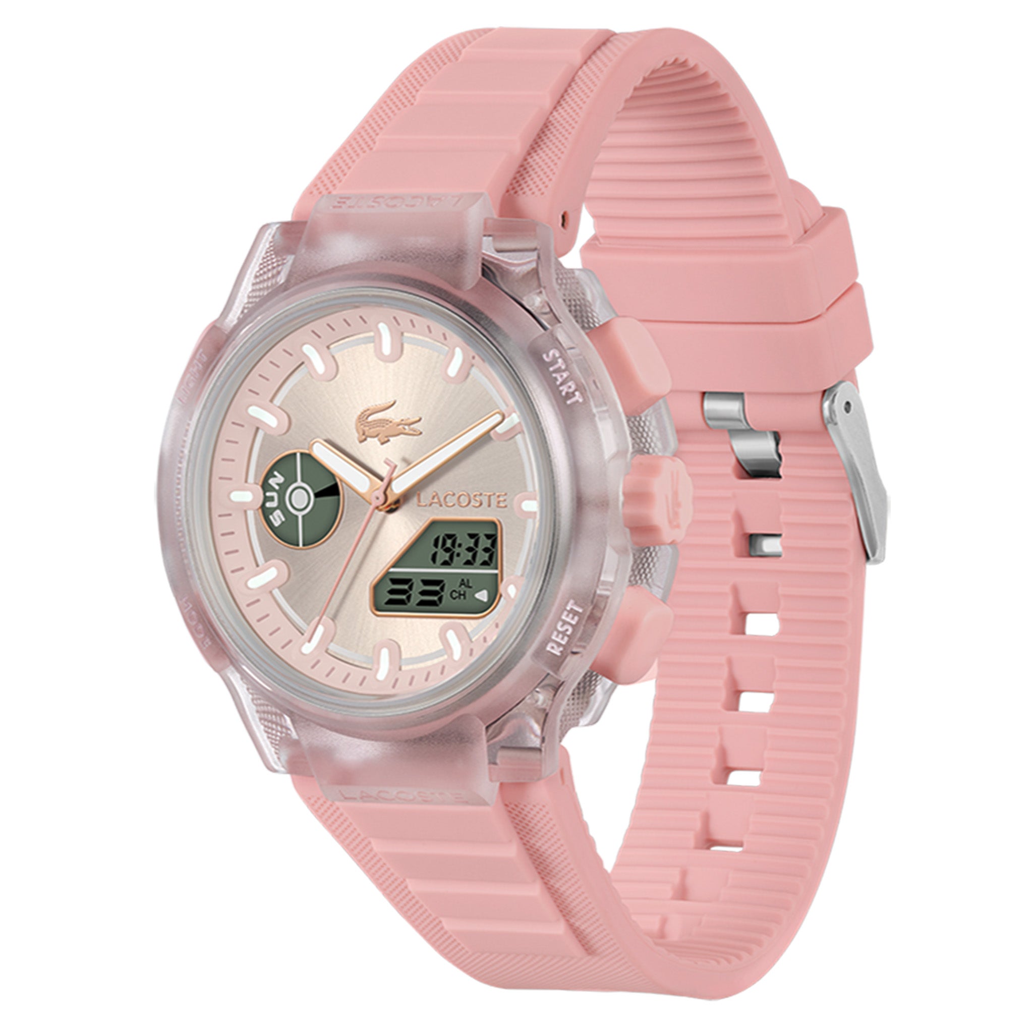 Lacoste Silicone Pink Dial Analogue-Digital Women's Watch - 2001494