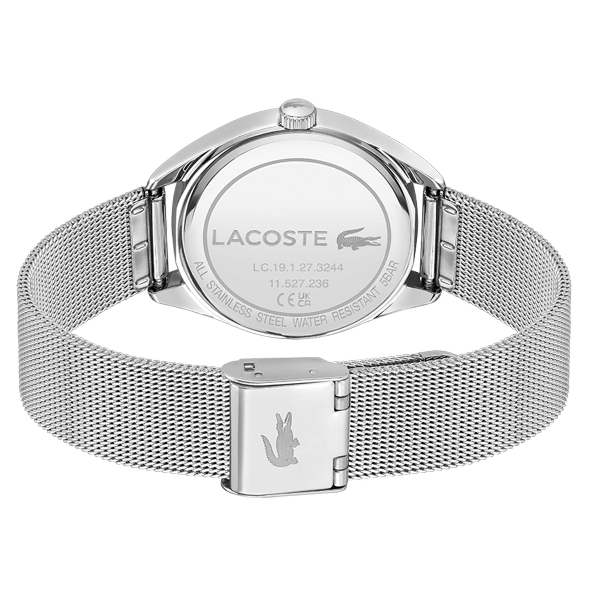 Lacoste Stainless Steel Mesh Green Dial Multi-function Women's Watch - 2001498