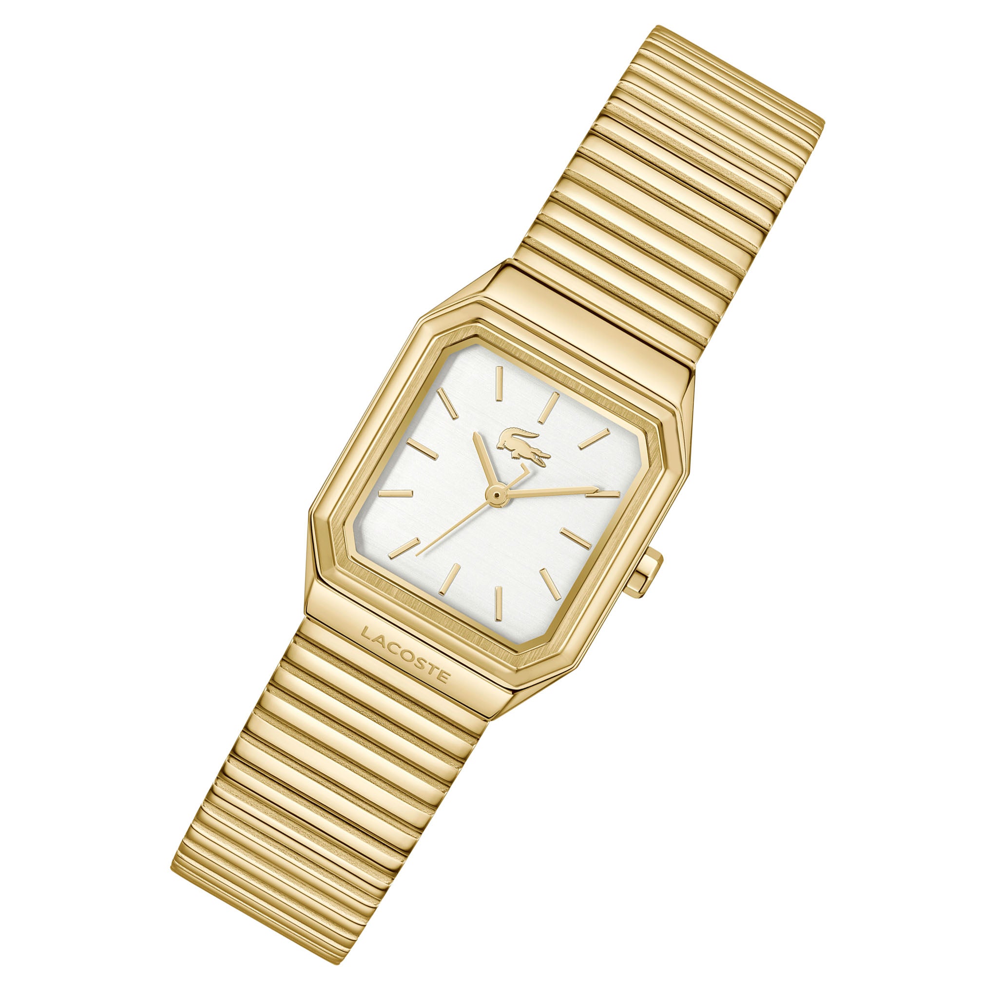 Lacoste Gold Steel White Dial Women's Watch - 2001505