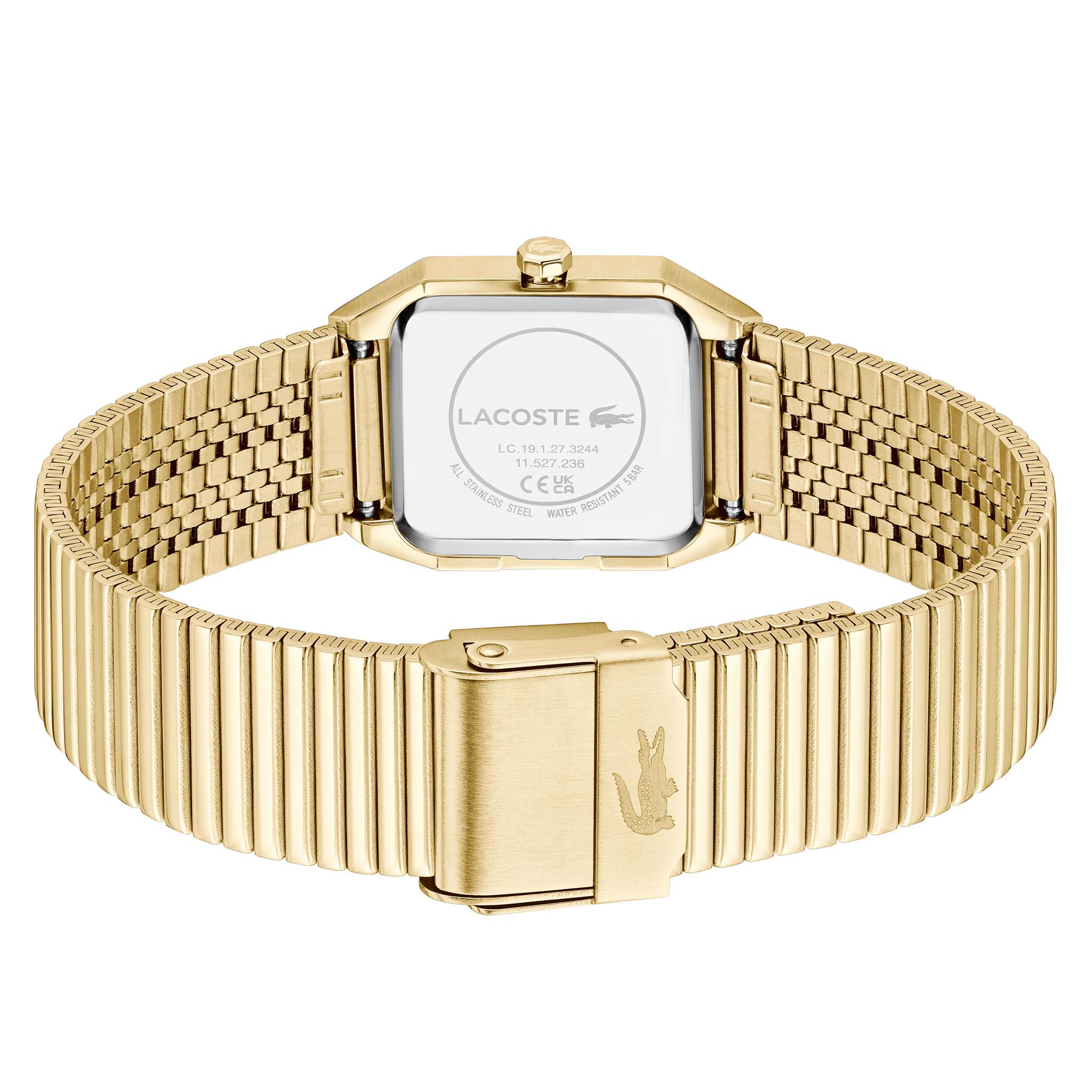 Lacoste Gold Steel White Dial Women's Watch - 2001505