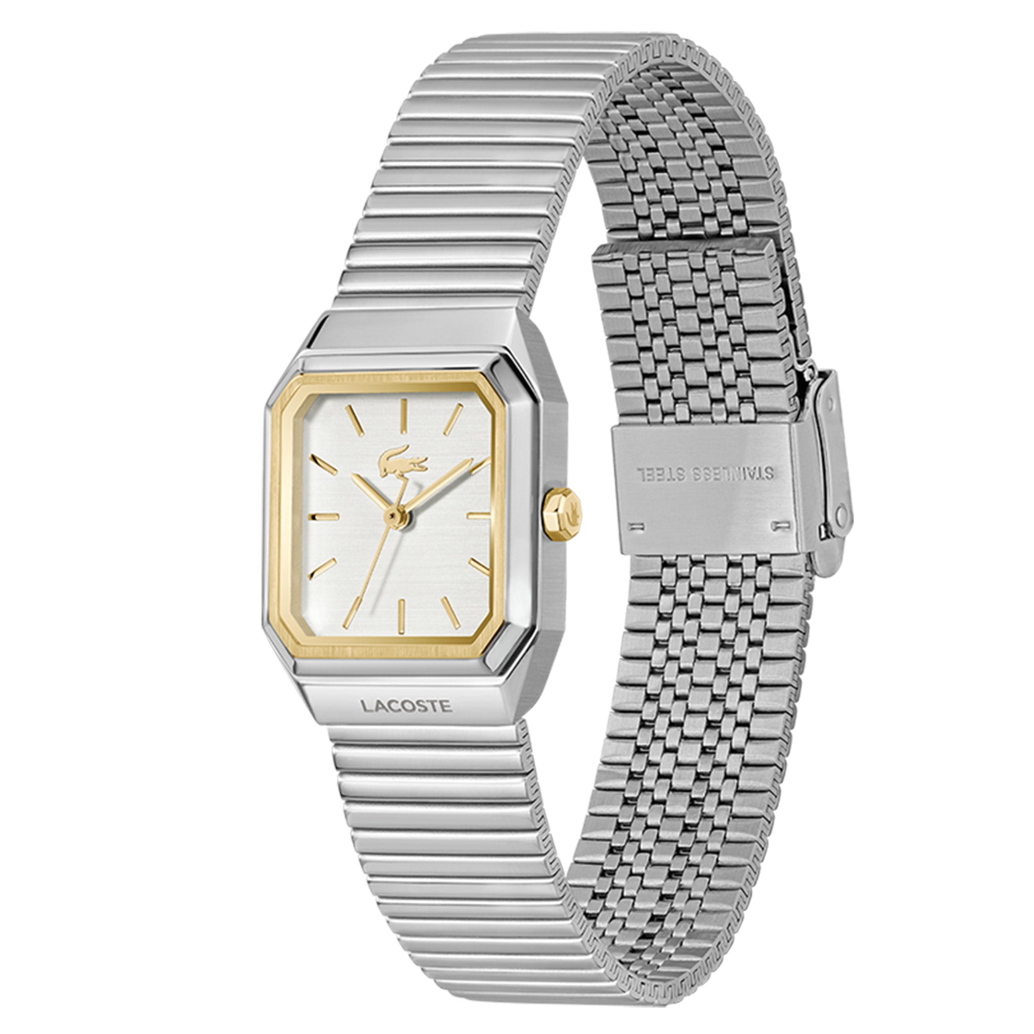 Lacoste Silver Steel White Dial Women's Watch - 2001506