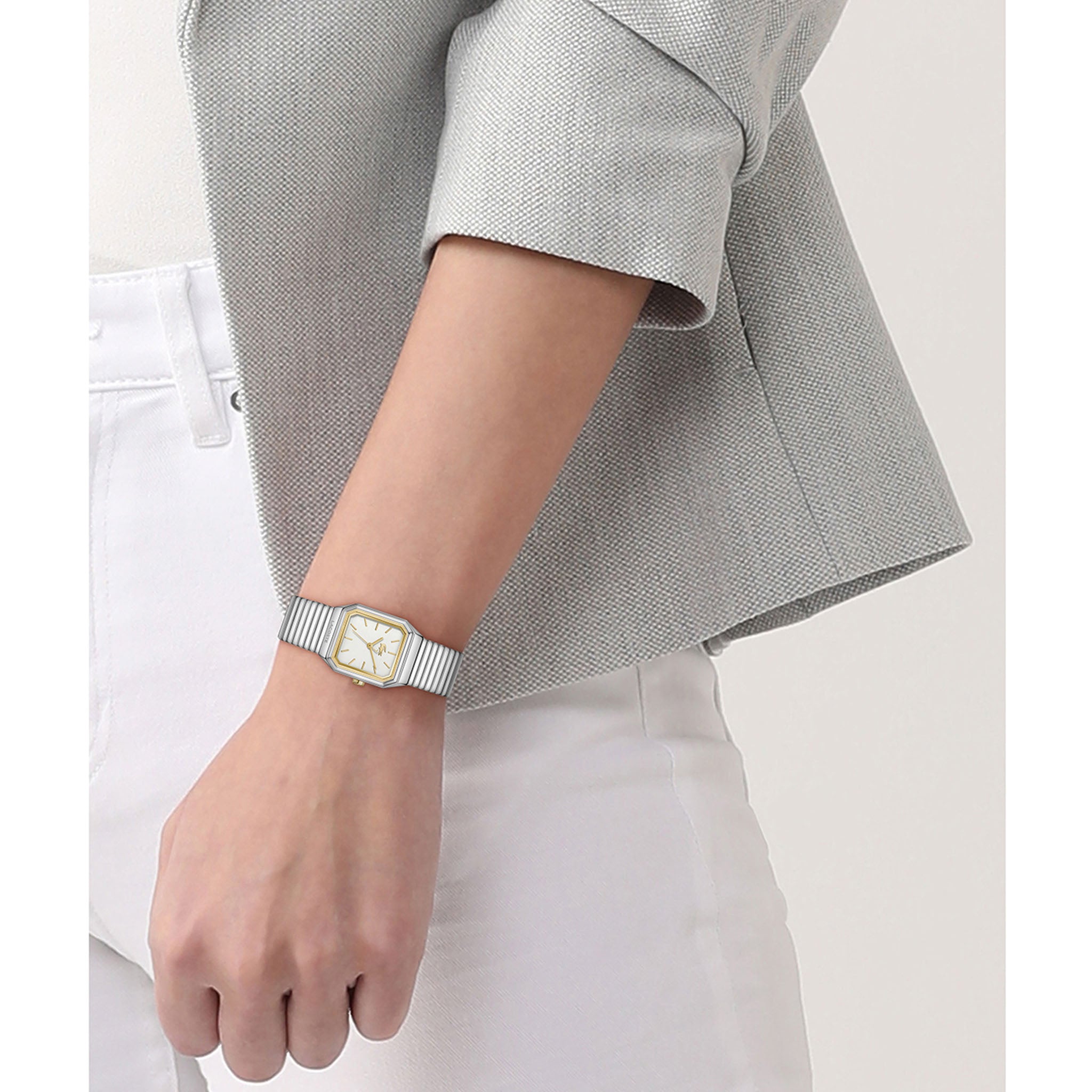 Lacoste Silver Steel White Dial Women's Watch - 2001506