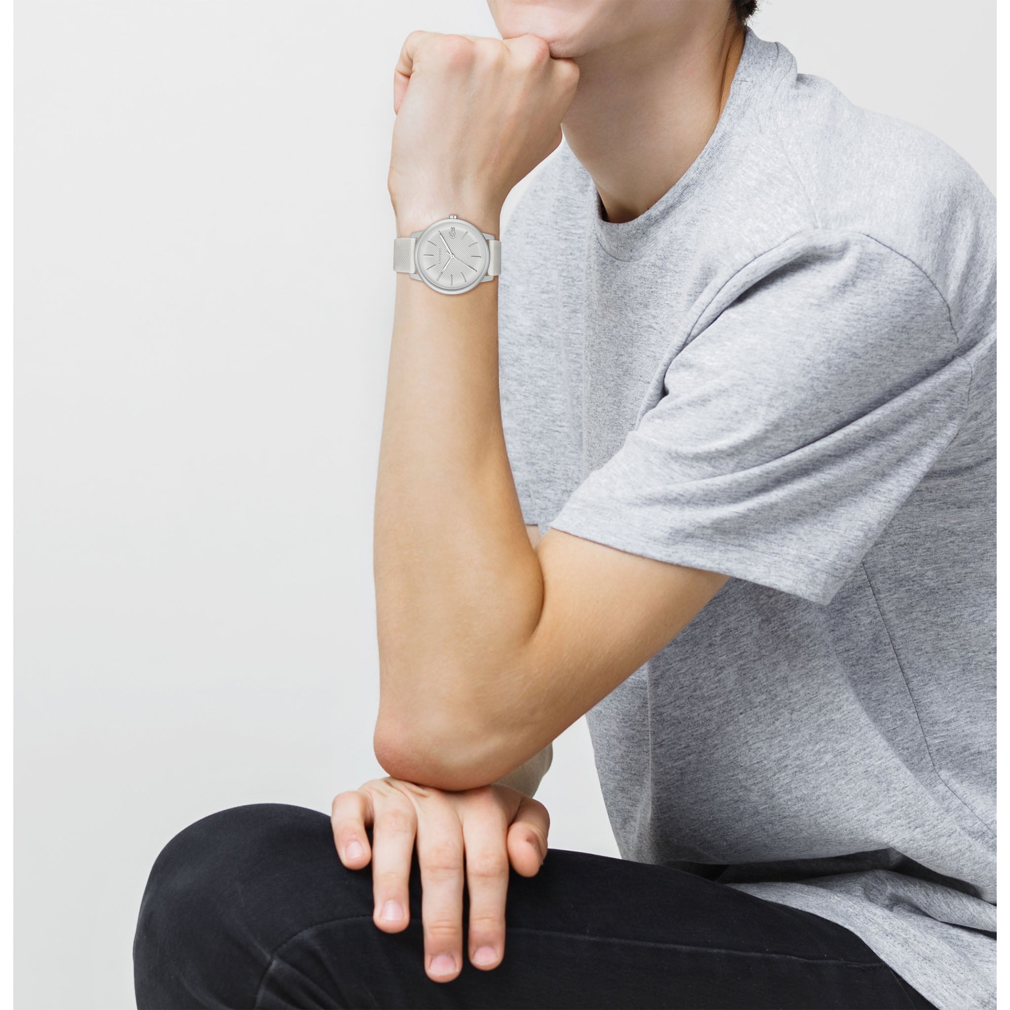 Lacoste 12.12 Grey Silicone Men's Watch - 2011240