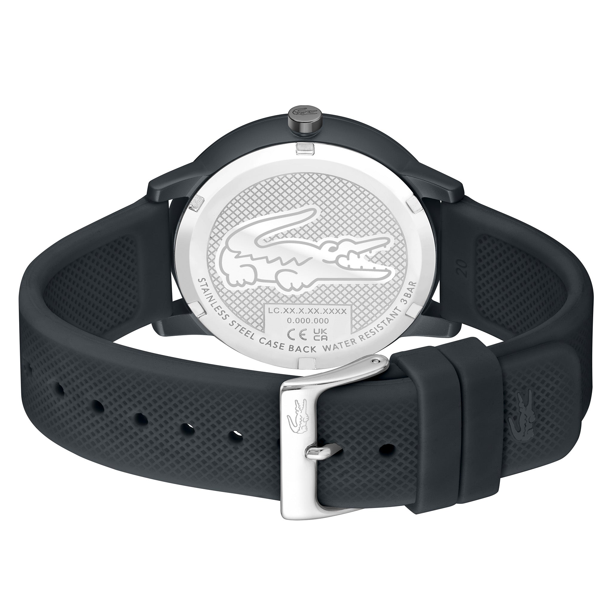Lacoste 12.12 Grey Silicone Dial Men's Watch - 2011242
