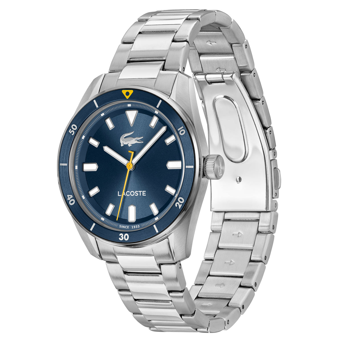 Lacoste Stainless Steel Blue Dial Men's Watch - 2011424