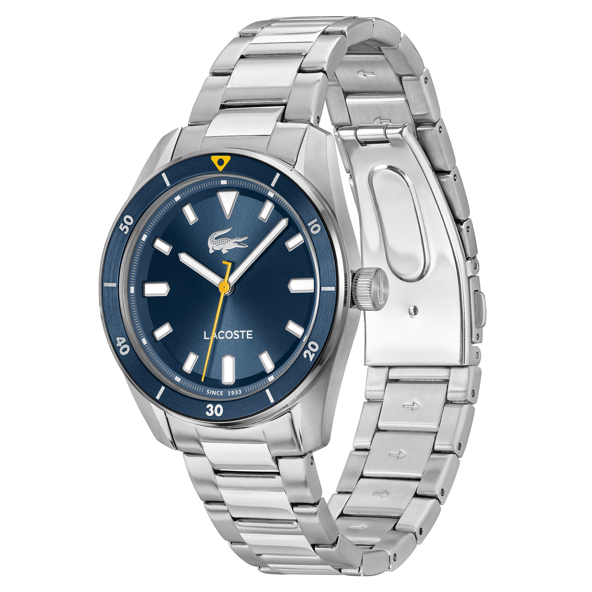 Lacoste Stainless Steel Blue Dial Men's Watch - 2011424