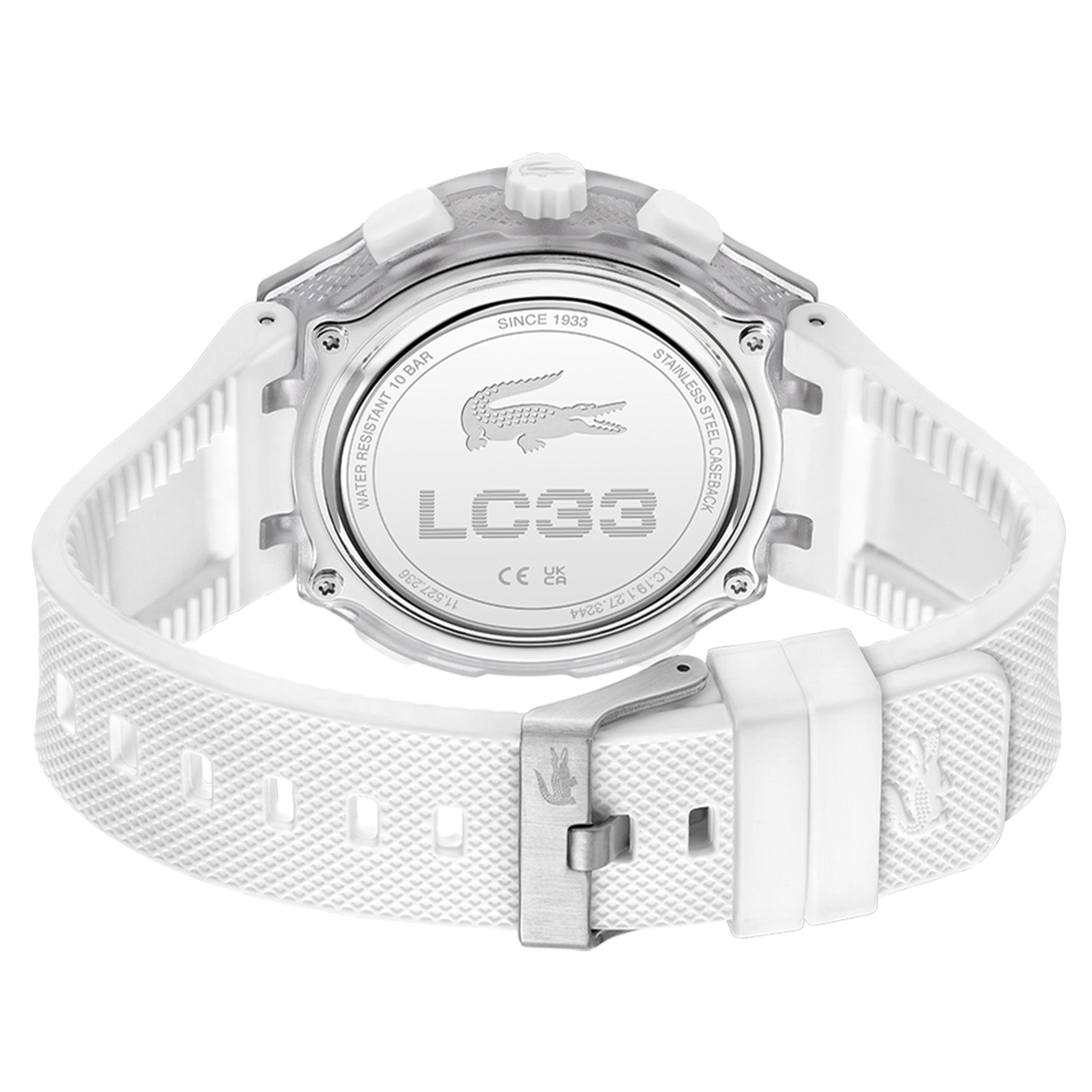 Lacoste White Silicone Silver White Dial Analogue-Digital Men's Watch - 2011480