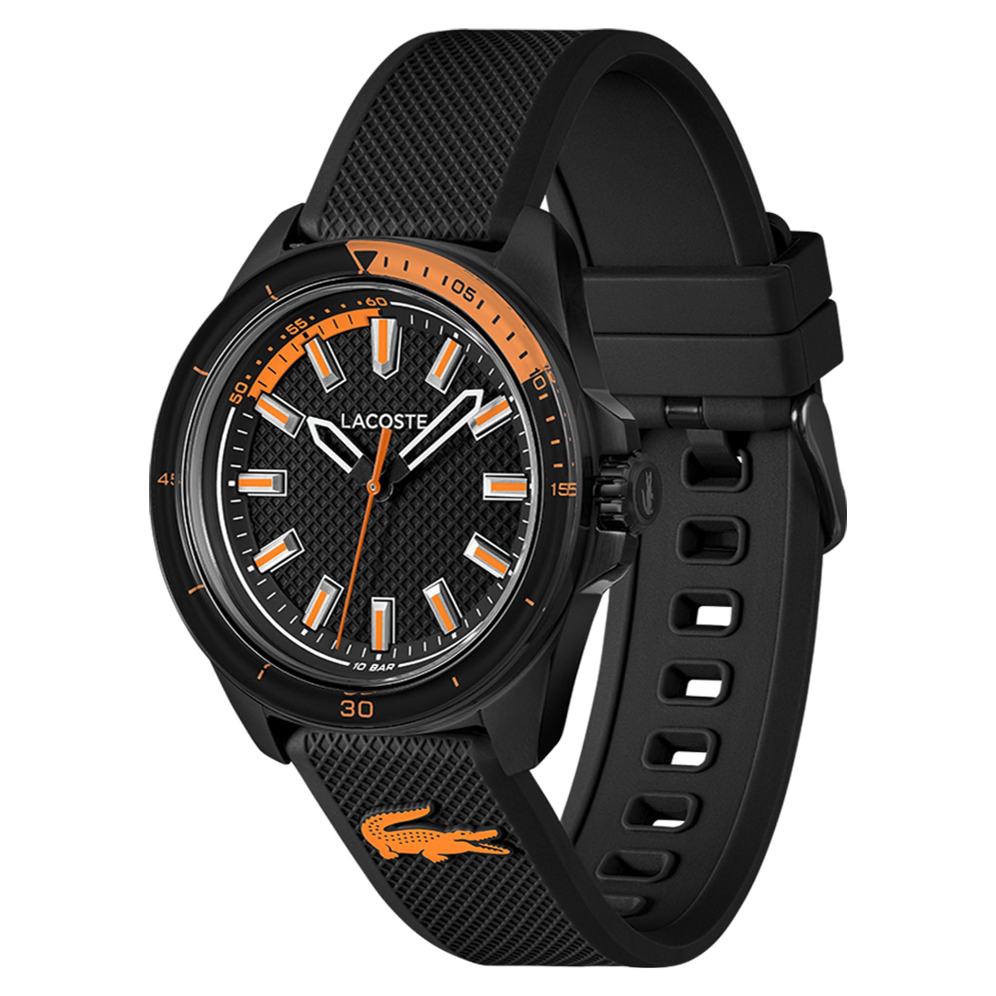 Lacoste Silicone Black Dial Men's Watch - 2011495