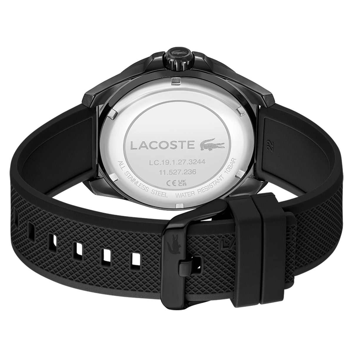 Lacoste Silicone Black Dial Men's Watch - 2011495