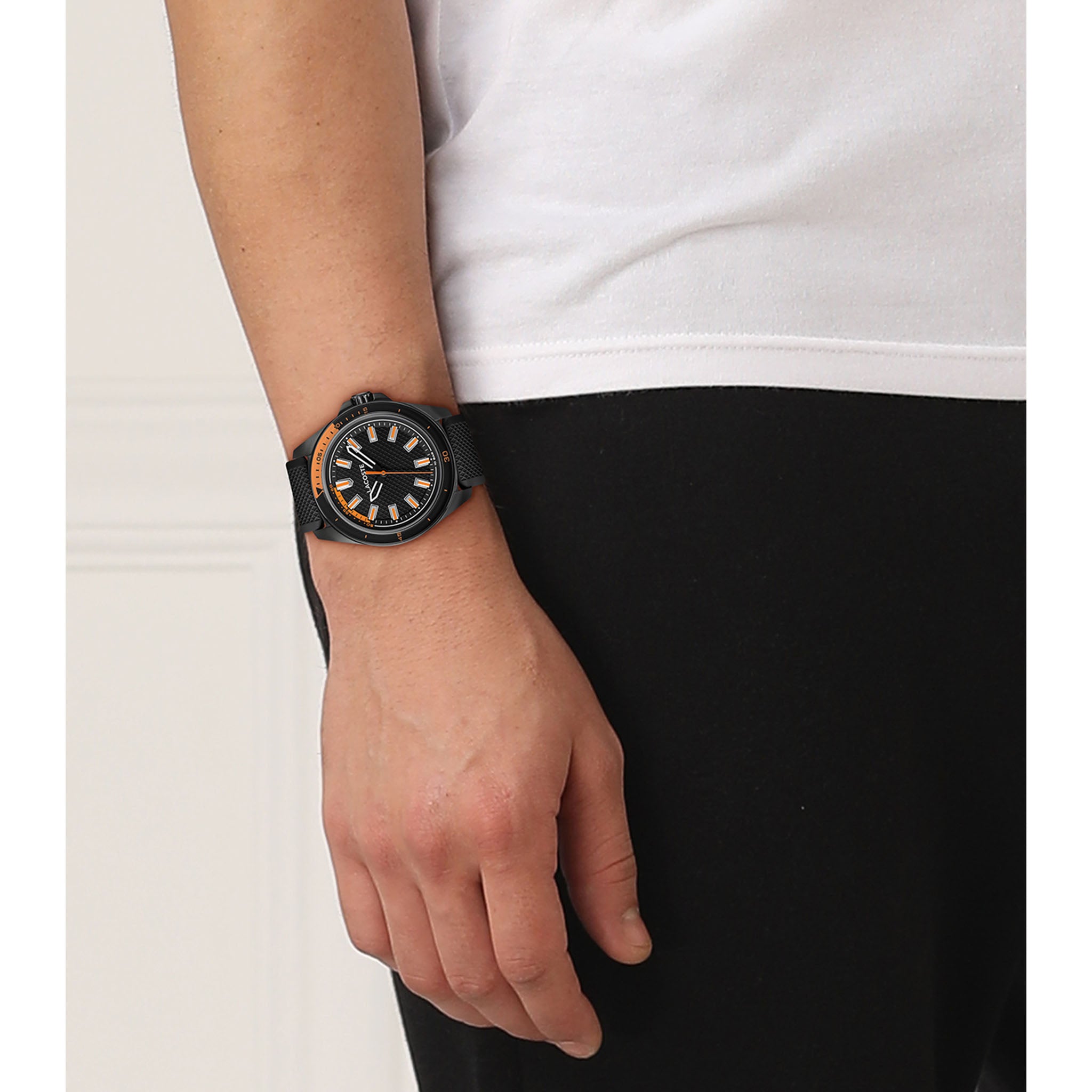 Lacoste Silicone Black Dial Men's Watch - 2011495
