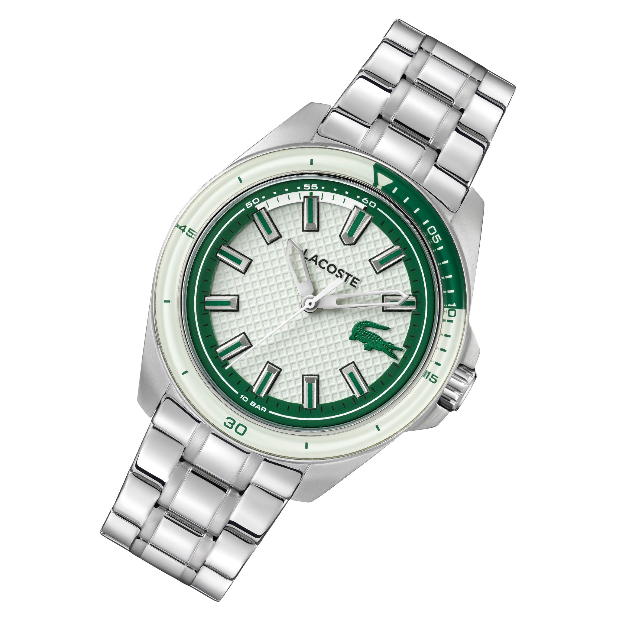 Lacoste Stainless Steel White Dial Men's Watch - 2011496