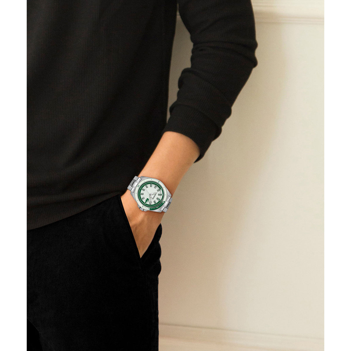 Lacoste Stainless Steel White Dial Men's Watch - 2011496