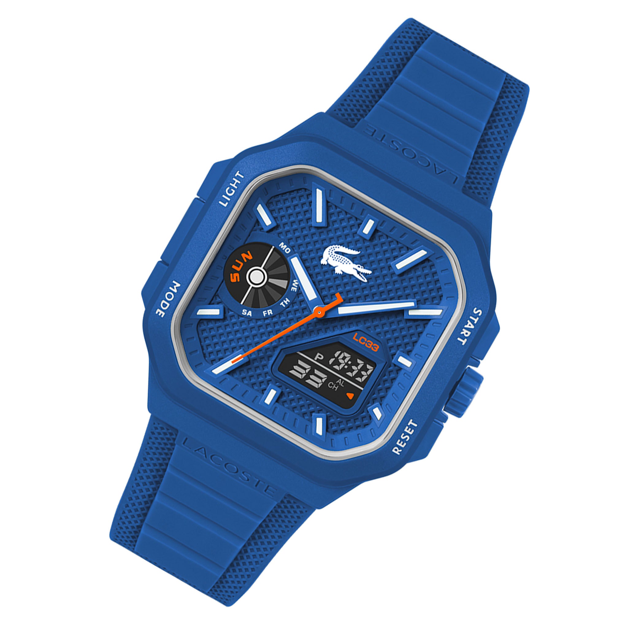 Lacoste Silicone Blue Dial Digital-Analogue Men's Watch - 2011504
