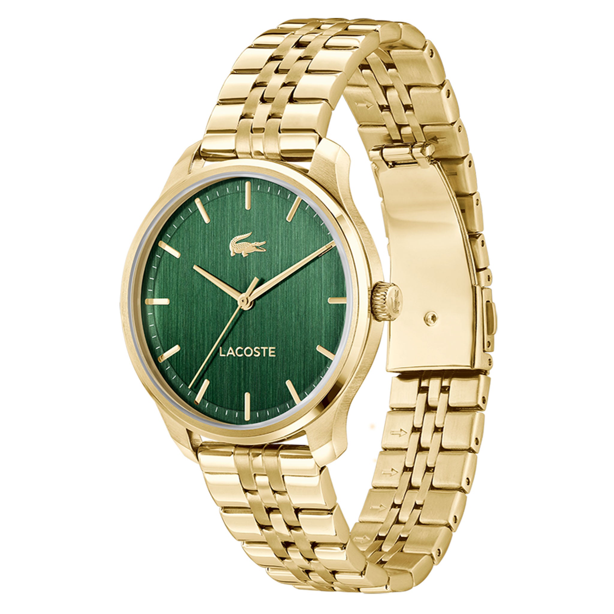 Lacoste Gold Steel Green Dial Men's Watch - 2011539