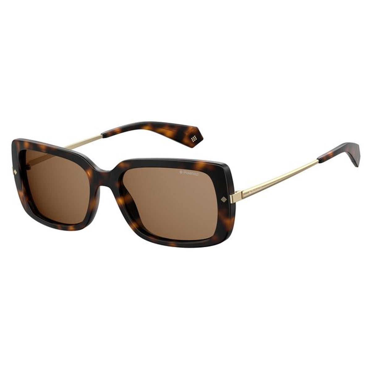Polaroid Women's Sunglasses Rectangular Frame Bronze Polarized Lens - Pld 4075/S