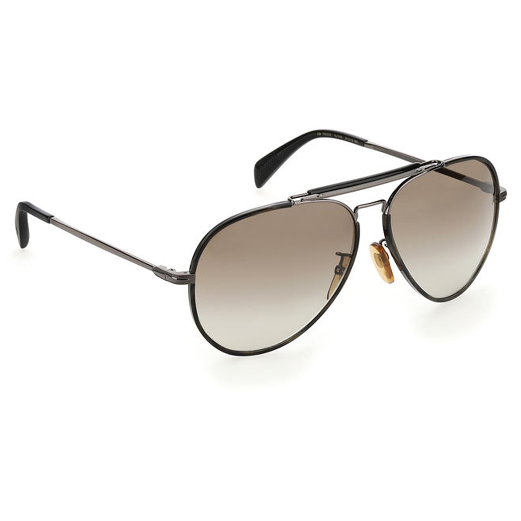 David Beckham Men's Sunglasses Aviator Frame Brown Shaded Lens - Db 7003/S