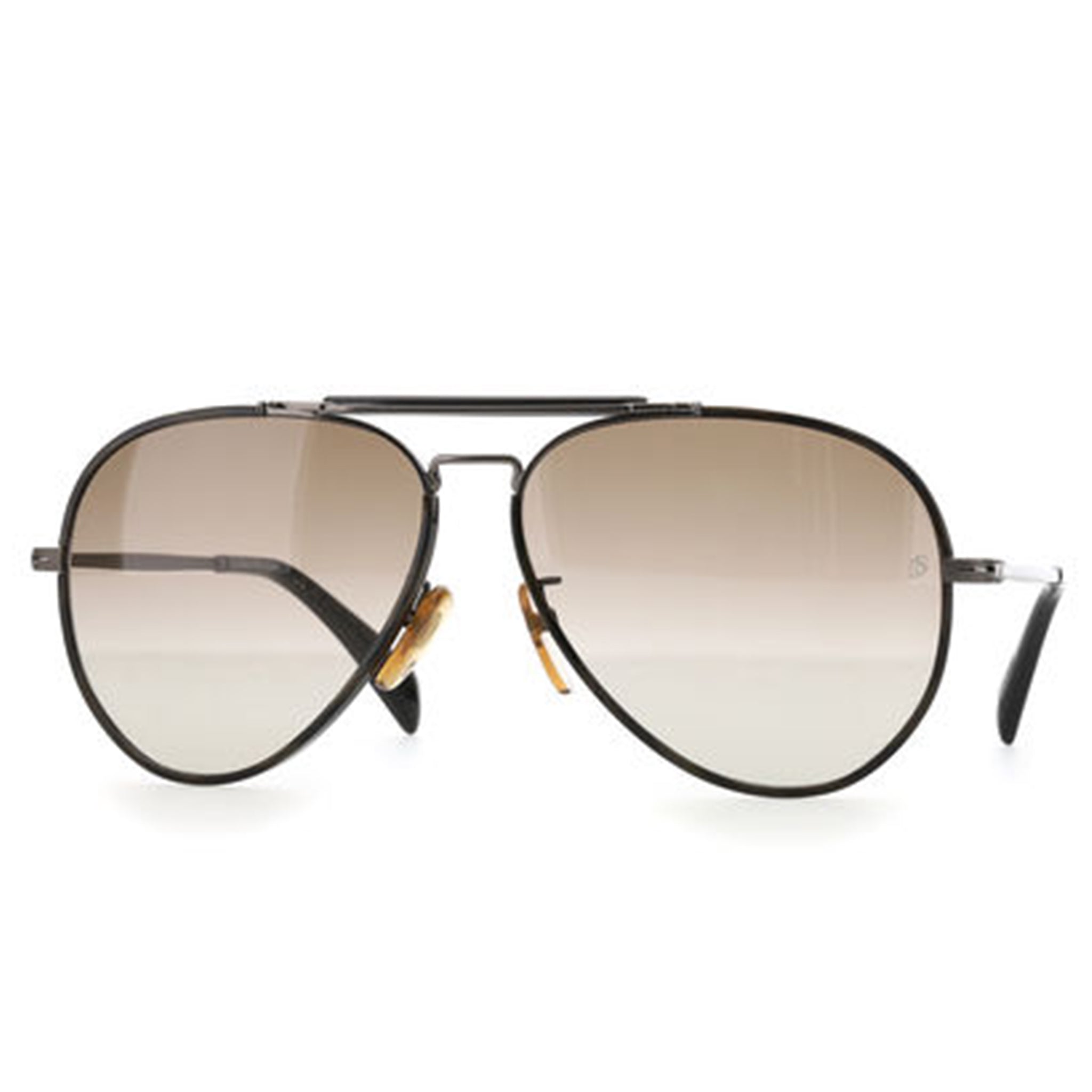 David Beckham Men's Sunglasses Aviator Frame Brown Shaded Lens - Db 7003/S