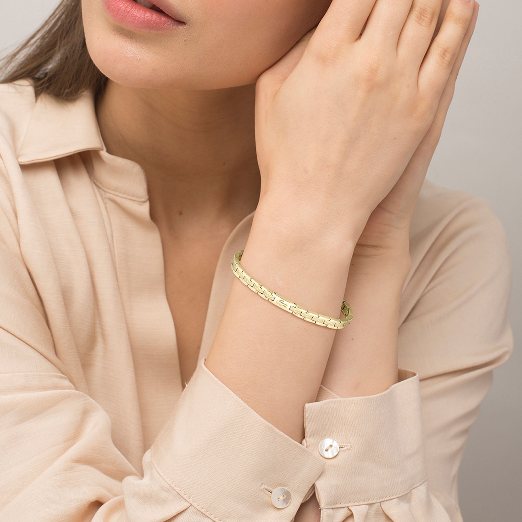 Lacoste Jewellery Gold Steel Women's Link Bracelet - 2040465