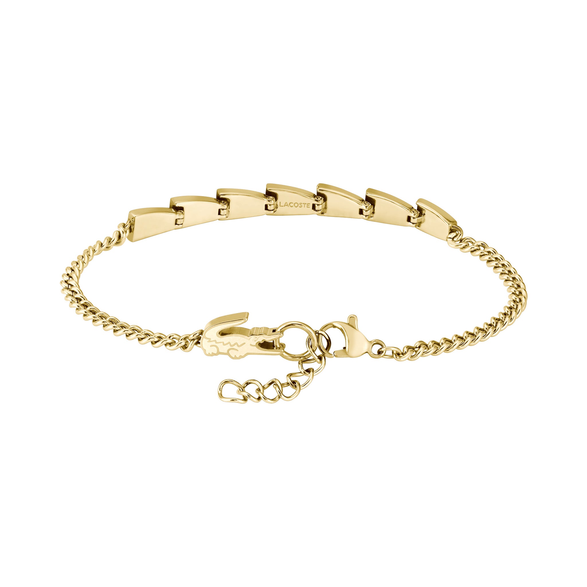 Lacoste Jewellery Gold Steel & Crystals Women's Chain Bracelet - 2040582