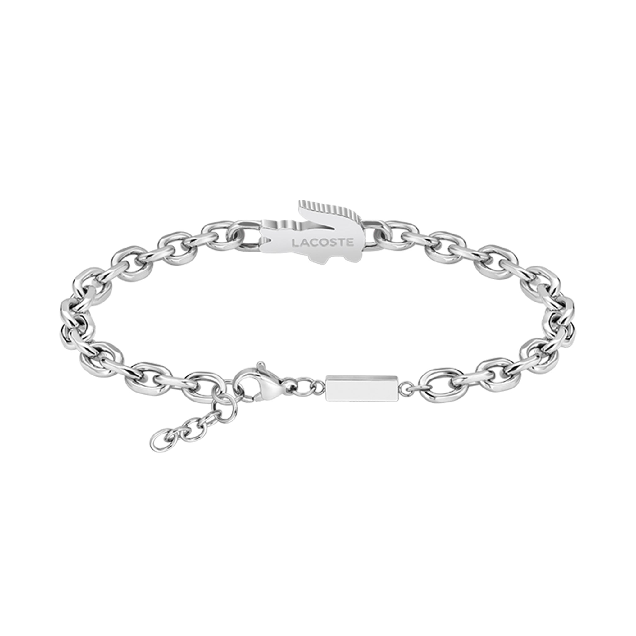 Lacoste Jewellery Stainless Steel & Crystals Unisex Chain & Charm Bracelet - 2040610