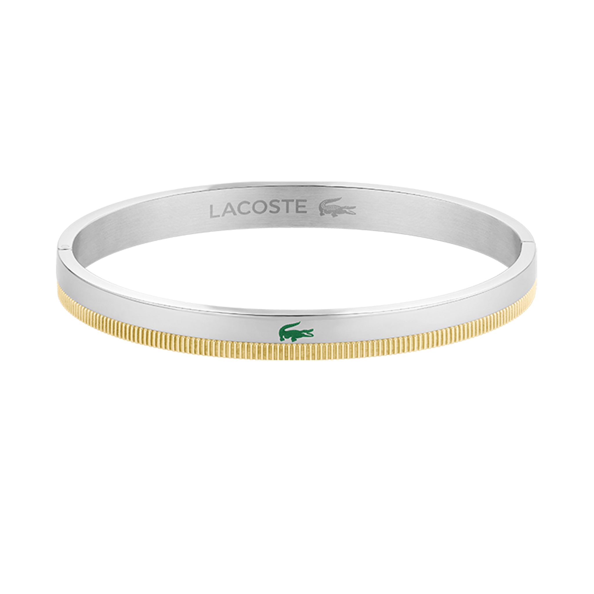 Lacoste Jewellery Stainless Steel & Gold Steel Women's Hinge Bangle - 2040618