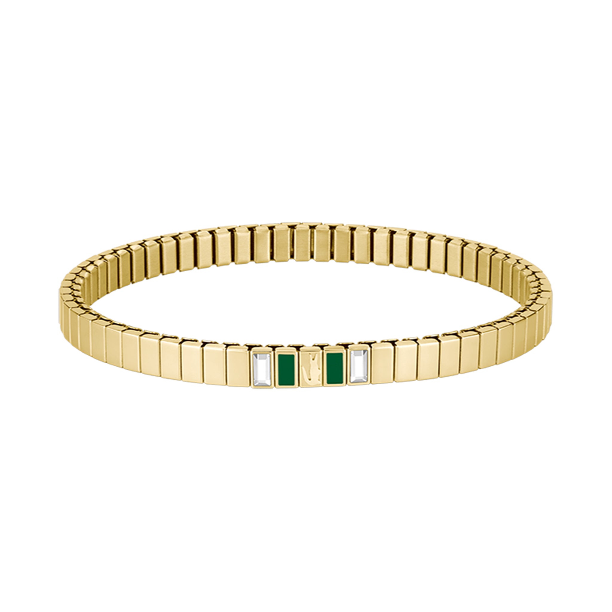 Lacoste Jewellery Gold Steel & Crystals Women's Stretch Bracelet - 2040655