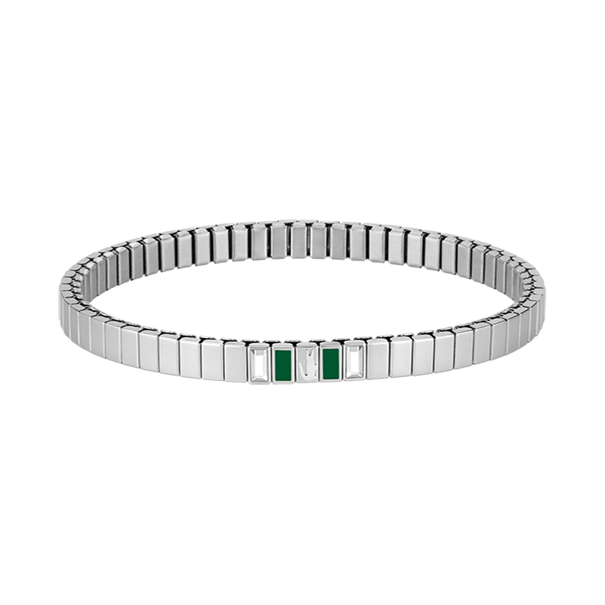 Lacoste Jewellery Stainless Steel & Crystals Women's Stretch Bracelet - 2040656
