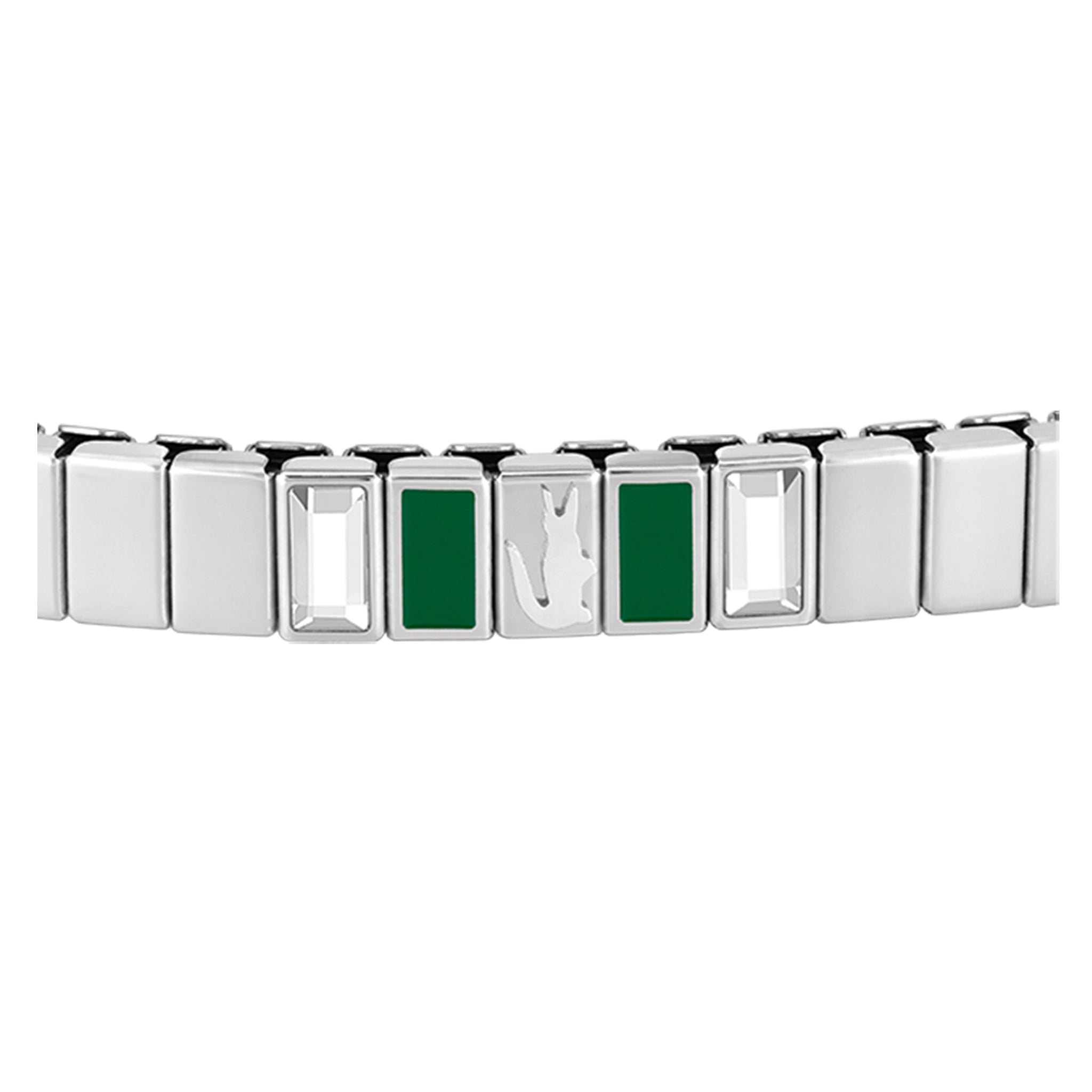 Lacoste Jewellery Stainless Steel & Crystals Women's Stretch Bracelet - 2040656