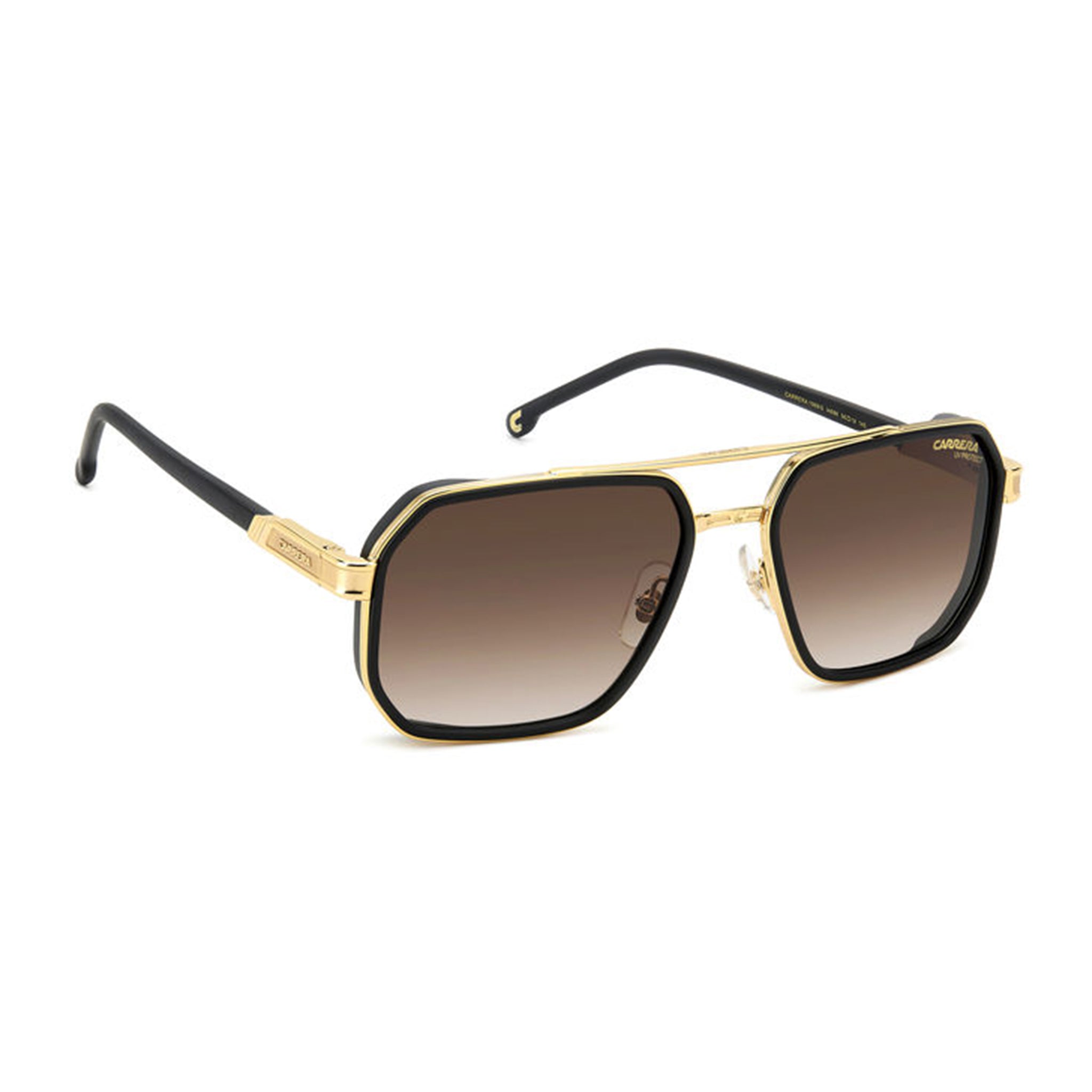 Carrera Men's Sunglasses Rectangular / Square Frame BK Brw Green AR Lens - Carrera 1069/S