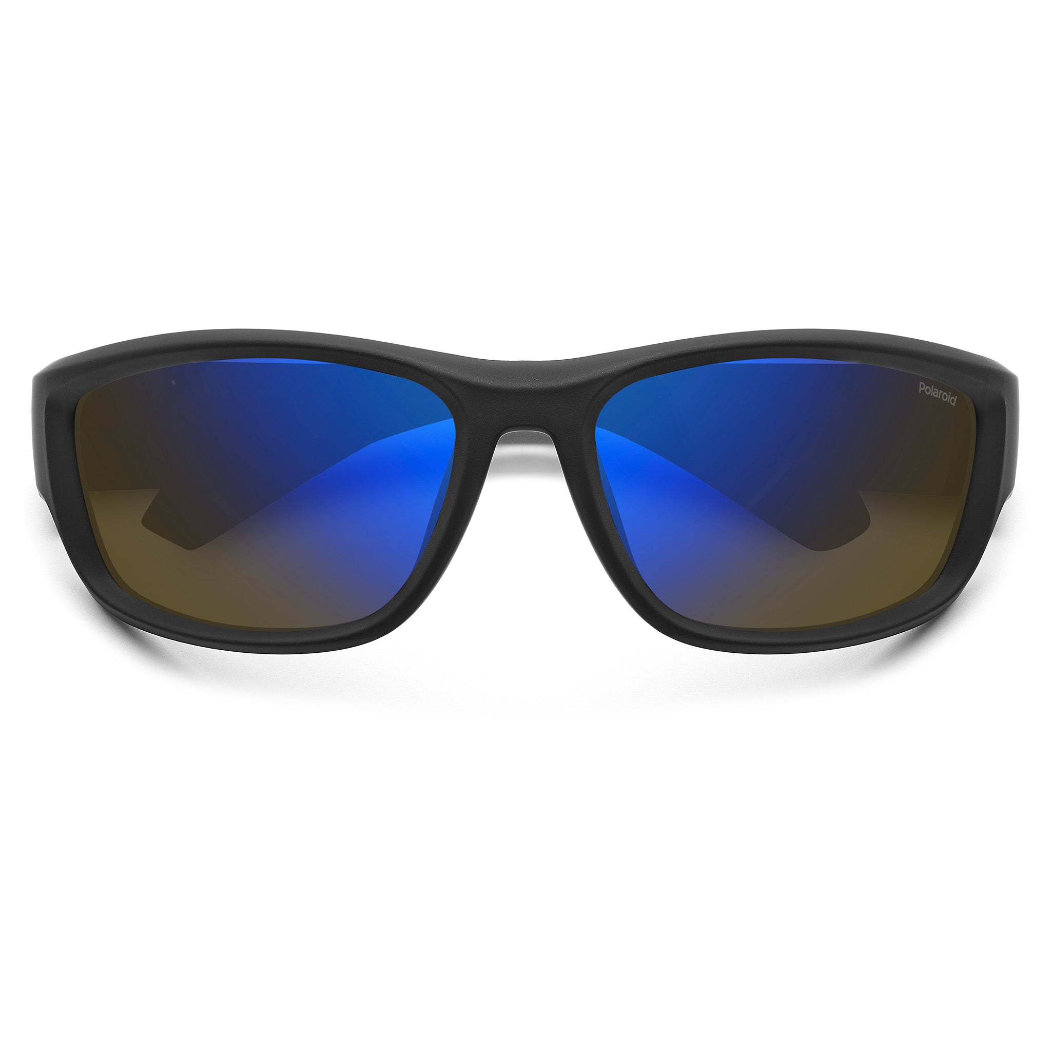 Polaroid Men Sunglasses Rectangular Frame Blue Mirror Polarized Lens - Pld 2166/S