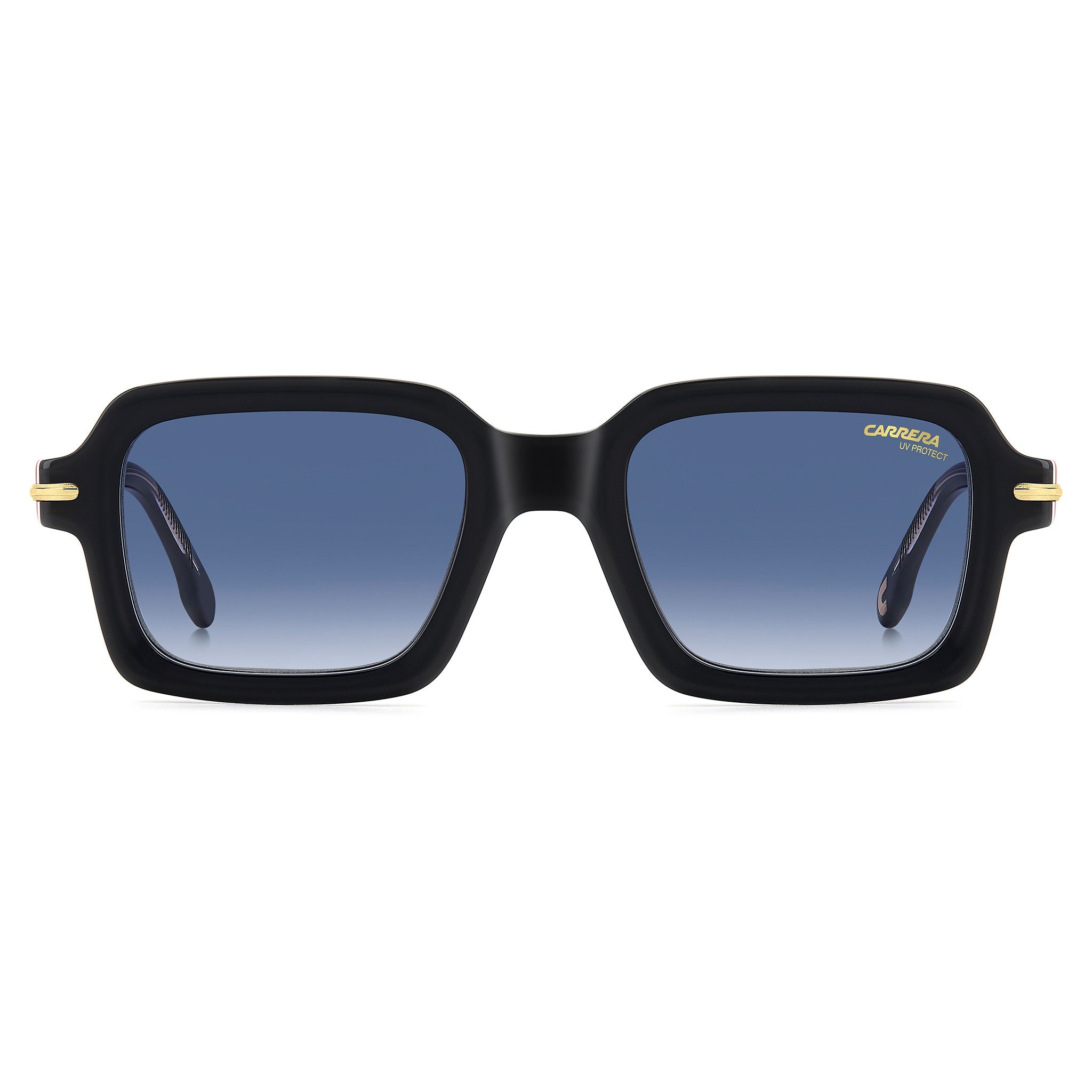 Carrera Men Sunglasses Rectangular Frame Dark Blue Shaded Lens - Carrera 358/S
