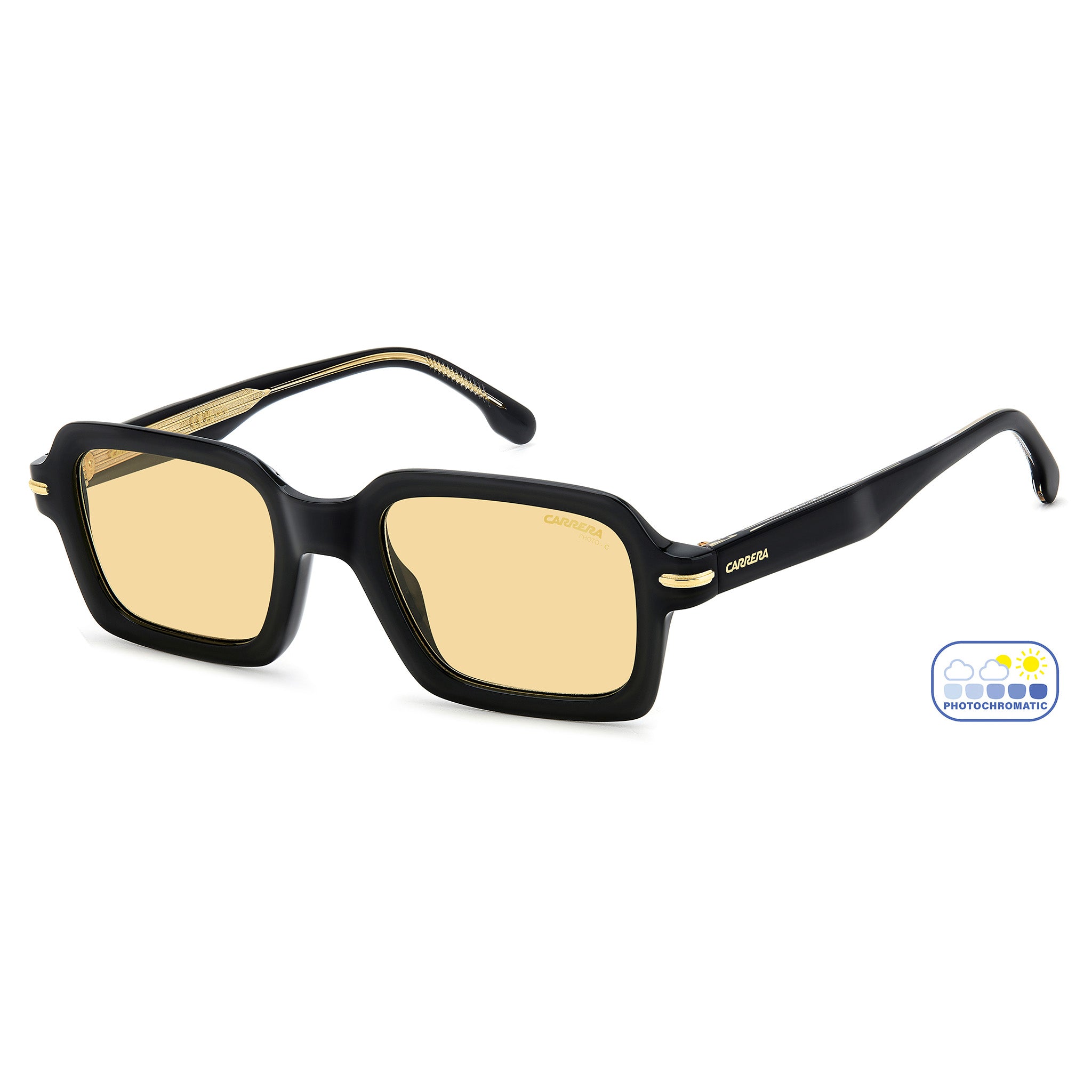Carrera Men Sunglasses Rectangular Frame Yellow Photocromatic Lens - Carrera 358/S