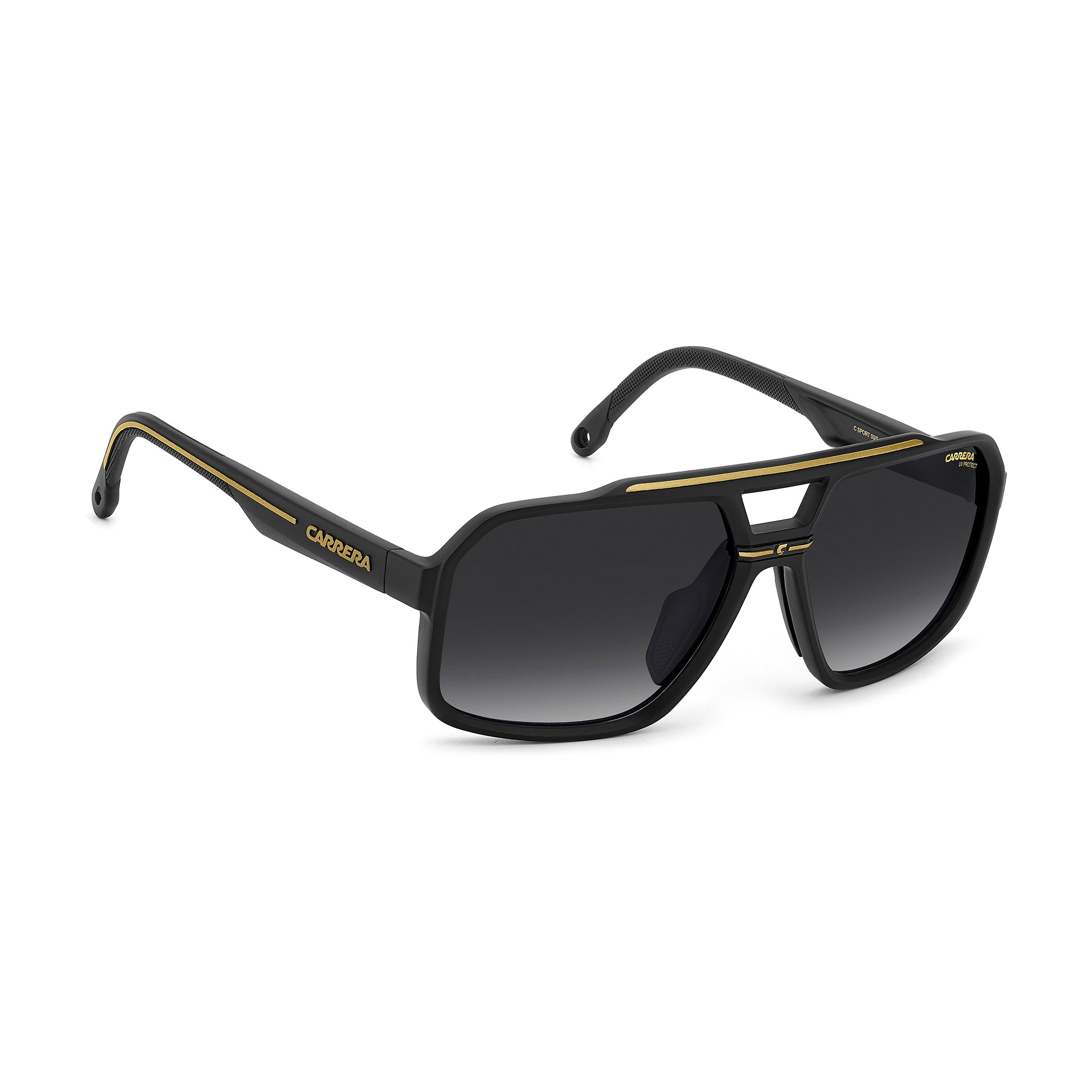 Carrera Unisex Sunglasses Rectangular Frame Dark Grey Shaded Lens - C Sport 03/S