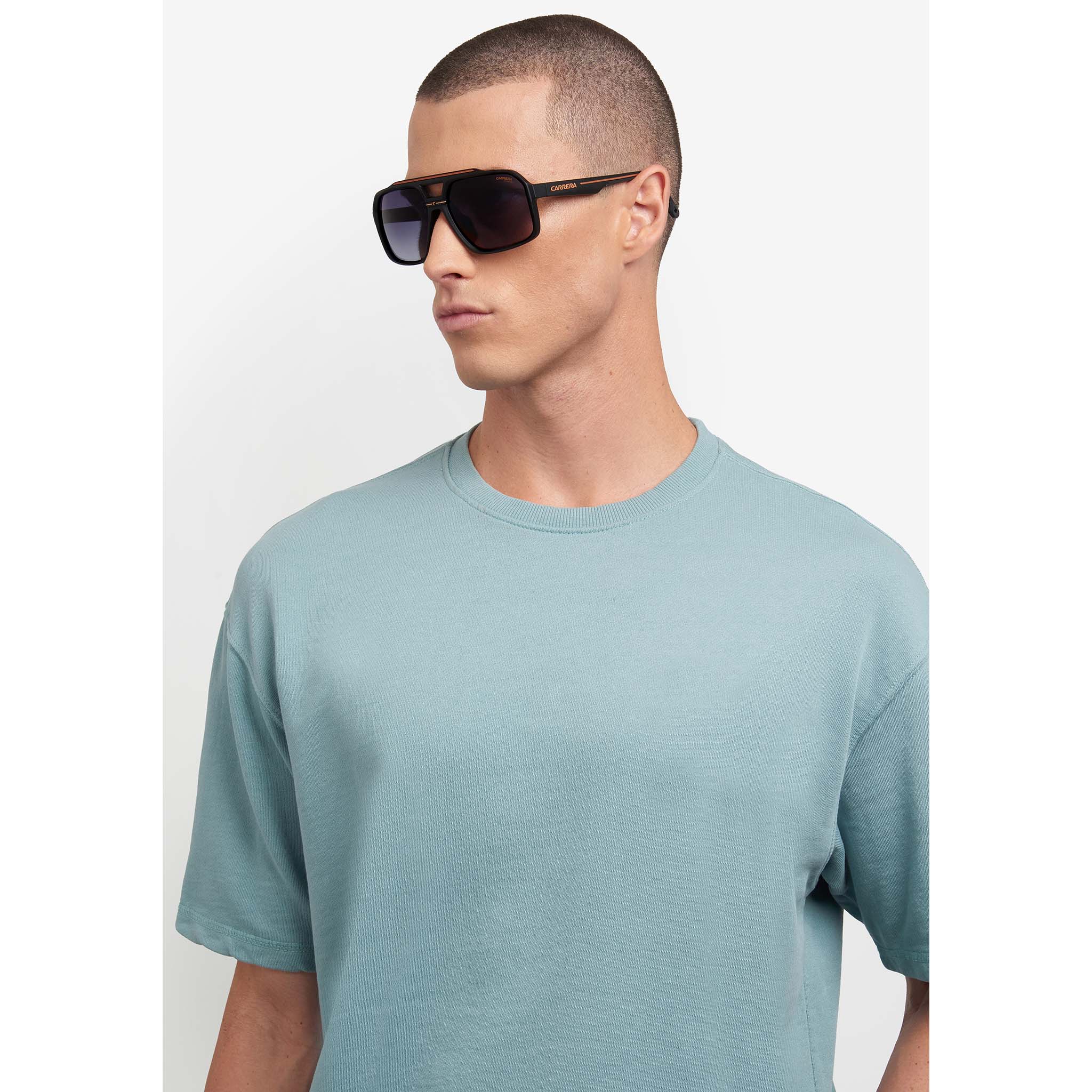 Carrera Unisex Sunglasses Rectangular Frame Dark Grey Shaded Lens - C Sport 03/S