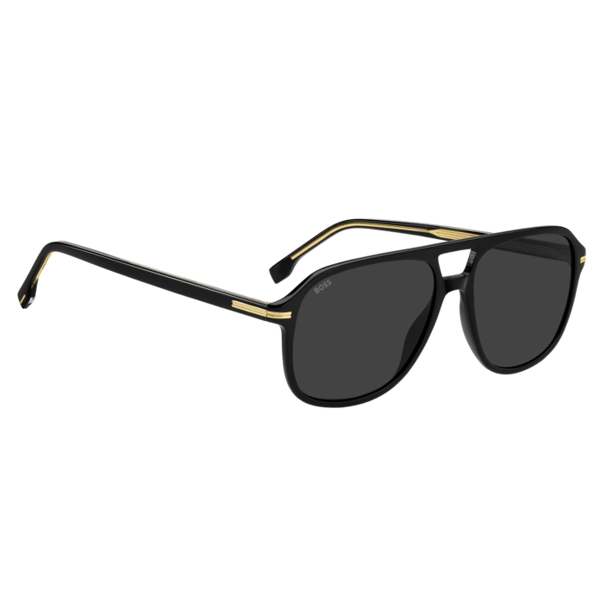 BOSS by Hugo Boss Men Sunglasses Square Double Bridge Frame Grey Lens - Boss 1751/S