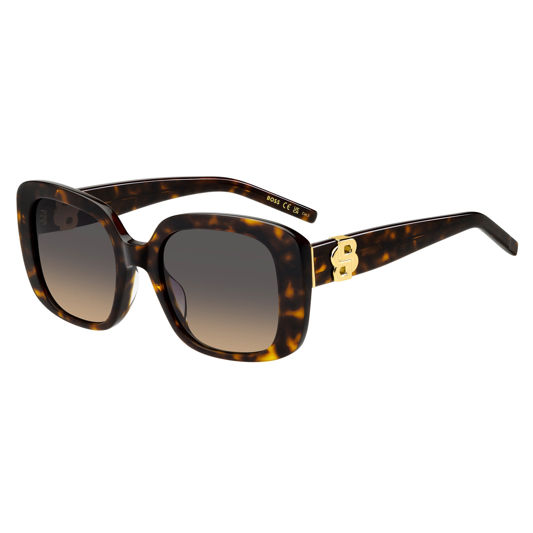 BOSS by Hugo Boss Women Sunglasses Square Frame Grey Brown Doubleshade Lens - Boss 1791/G/S