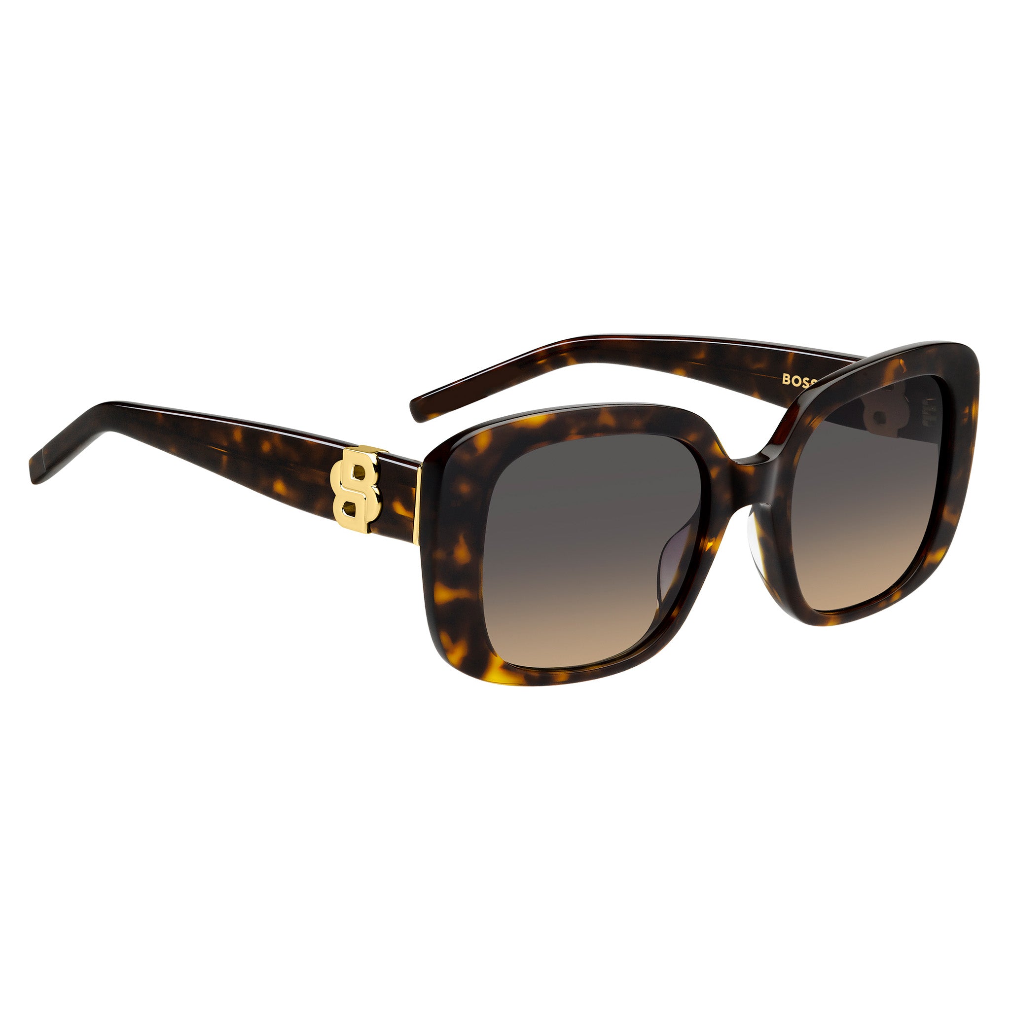 BOSS by Hugo Boss Women Sunglasses Square Frame Grey Brown Doubleshade Lens - Boss 1791/G/S