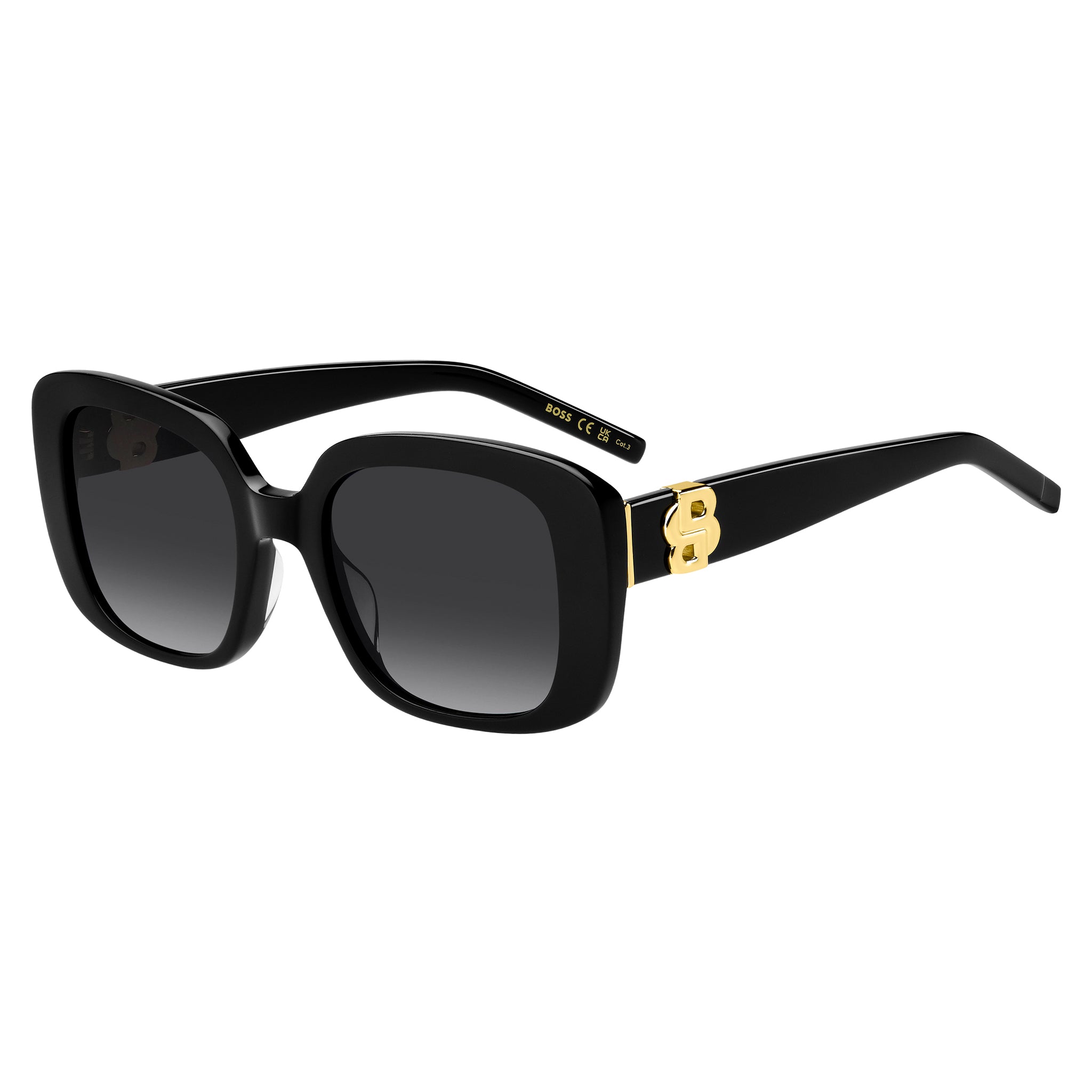 BOSS by Hugo Boss Women Sunglasses Square Frame Dark Grey Shaded Lens - Boss 1791/G/S