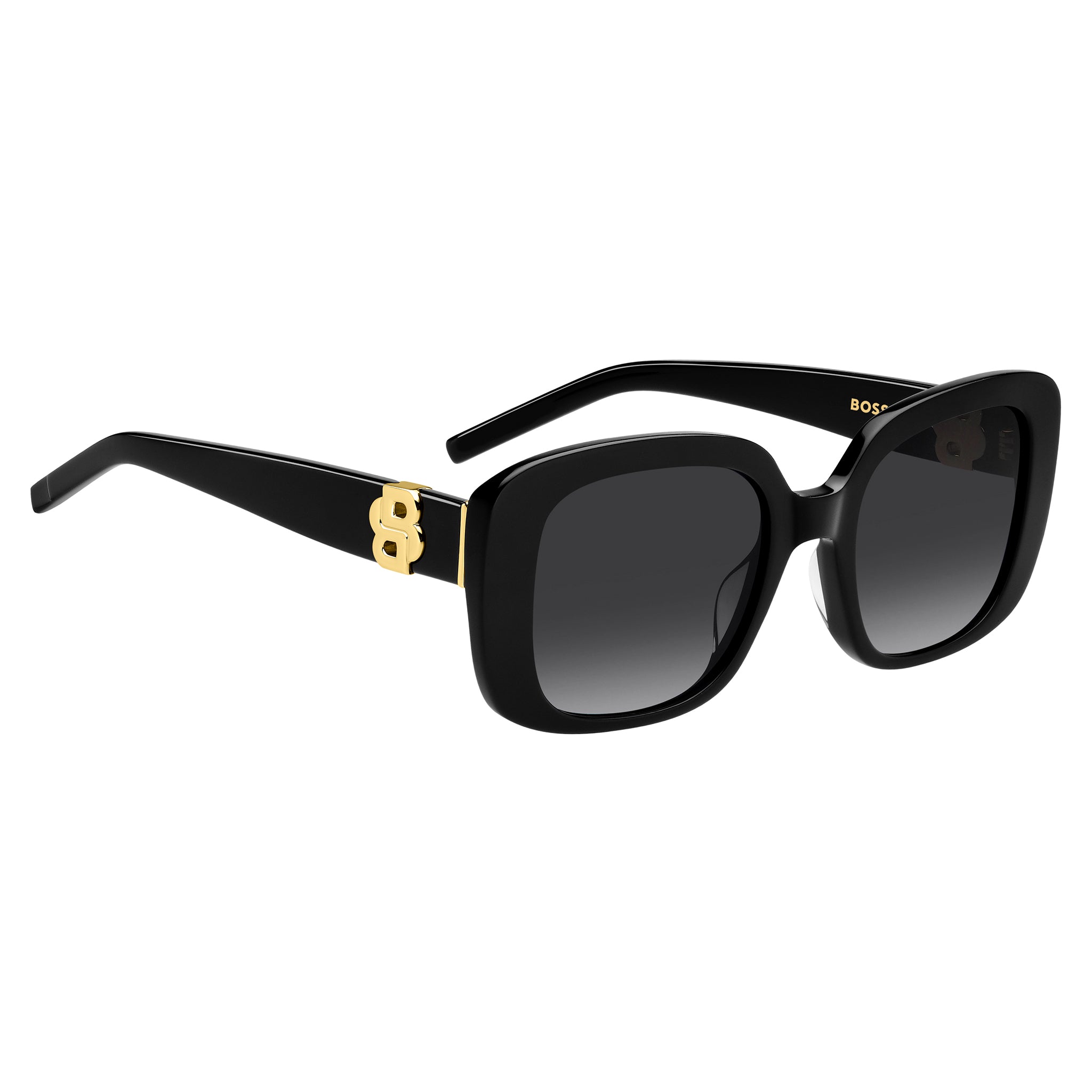 BOSS by Hugo Boss Women Sunglasses Square Frame Dark Grey Shaded Lens - Boss 1791/G/S