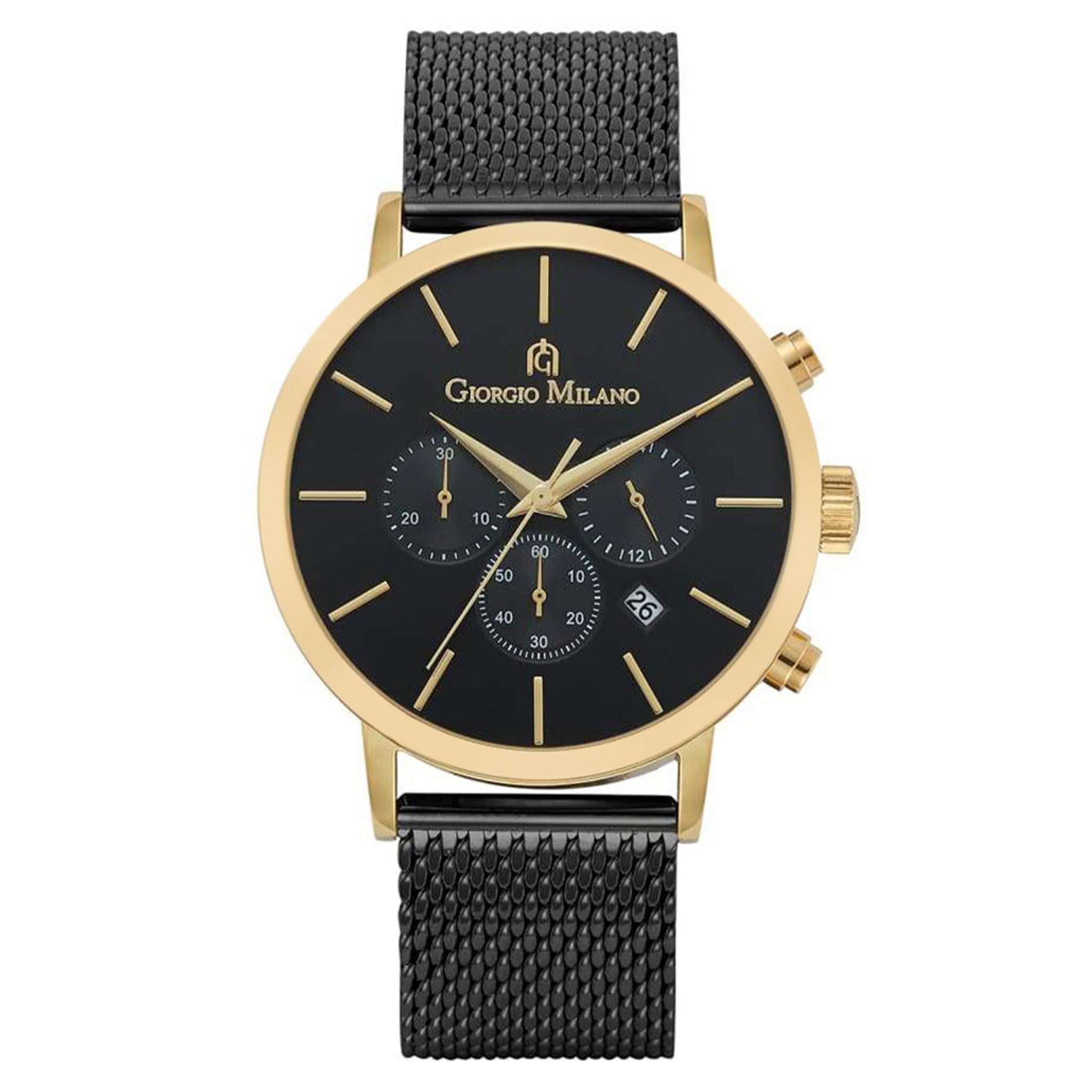 Giorgio Milano Black Mesh Chronograph Men's Watch - 216SGBK3