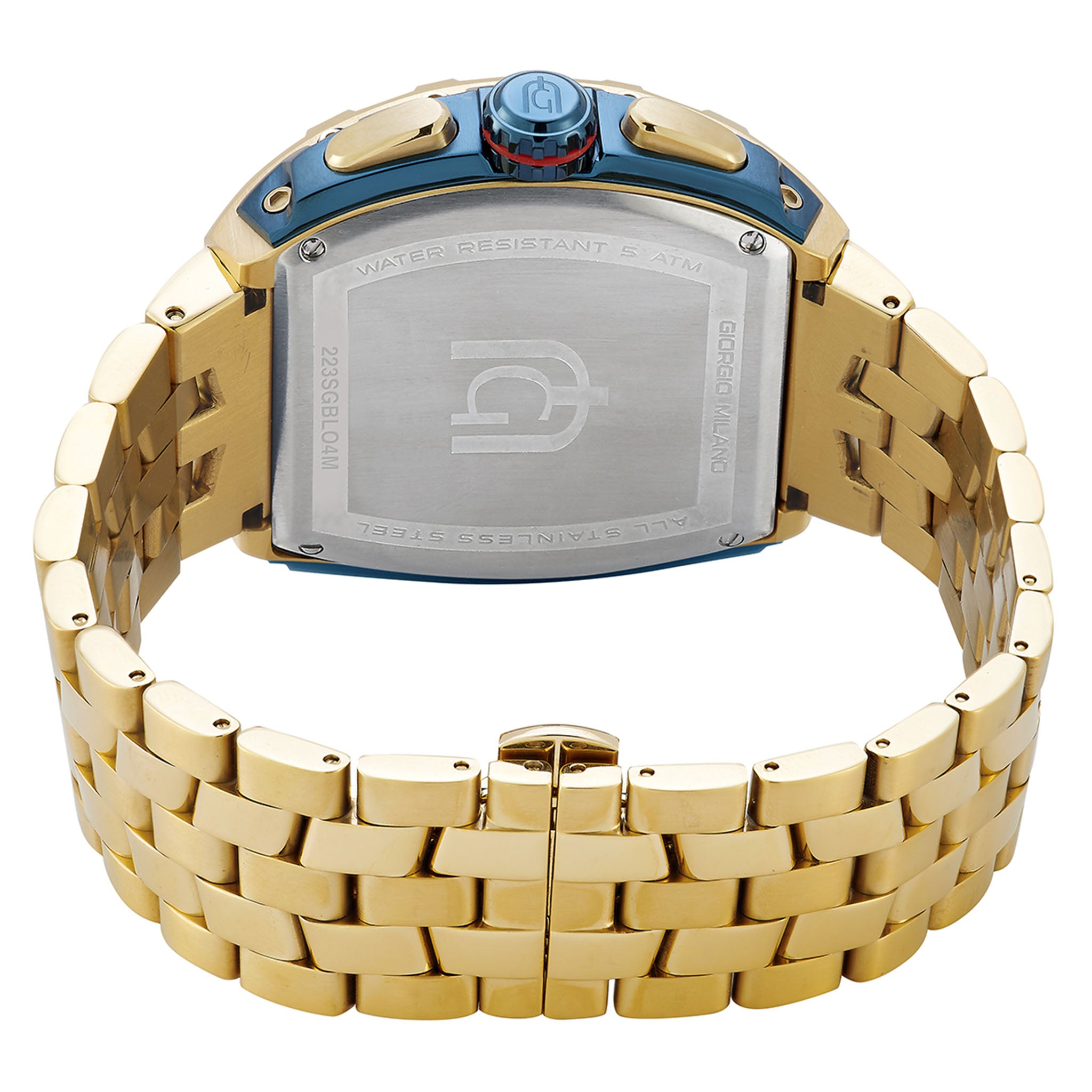 Giorgio Milano Gold Steel Blue Dial Men's Chronograph Watch - 233SGBL04M