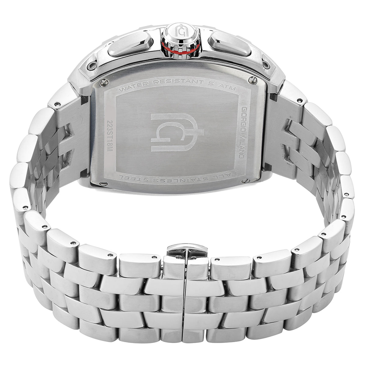 Giorgio Milano Silver Steel Green Dial Men's Chronograph Watch - 233ST18M