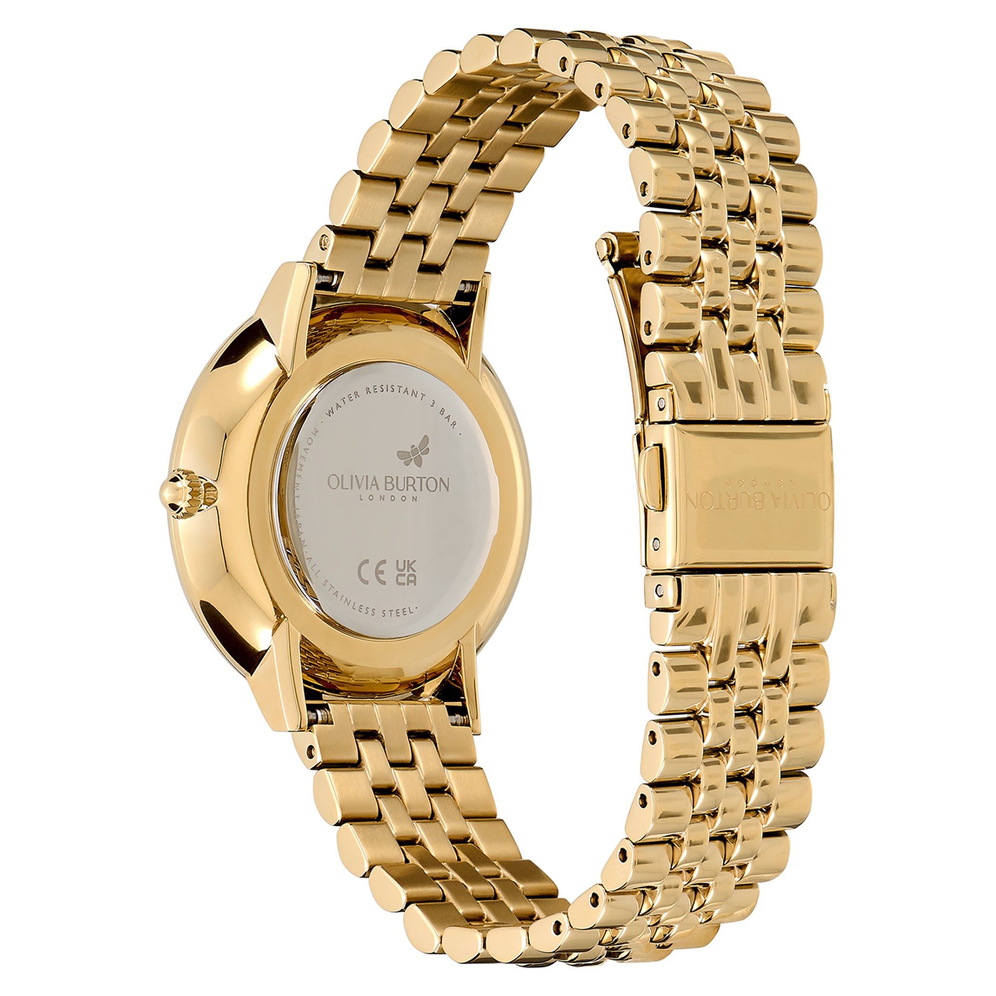 Olivia Burton Gold Steel Mushroom Dial Women's Watch - 24000079