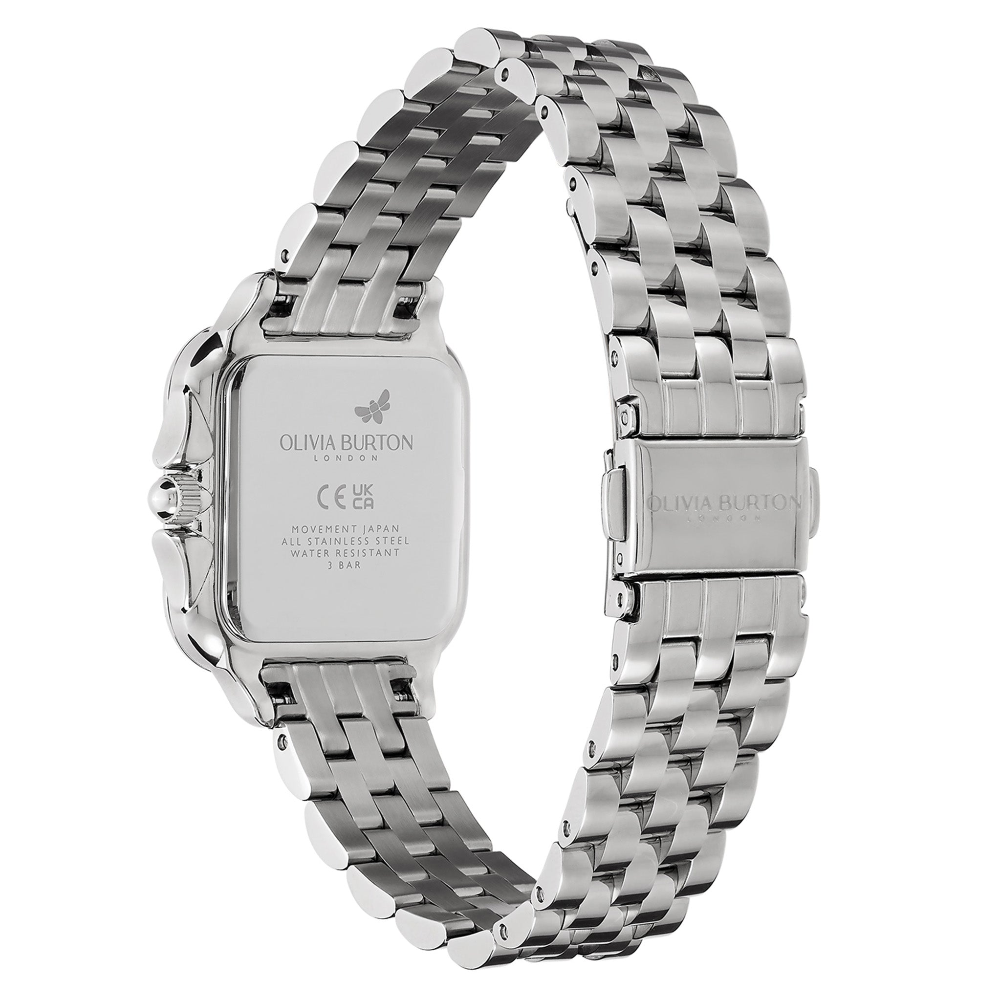 Olivia Burton Stainless Steel Blue Sunray Dial Women's Watch - 24000083
