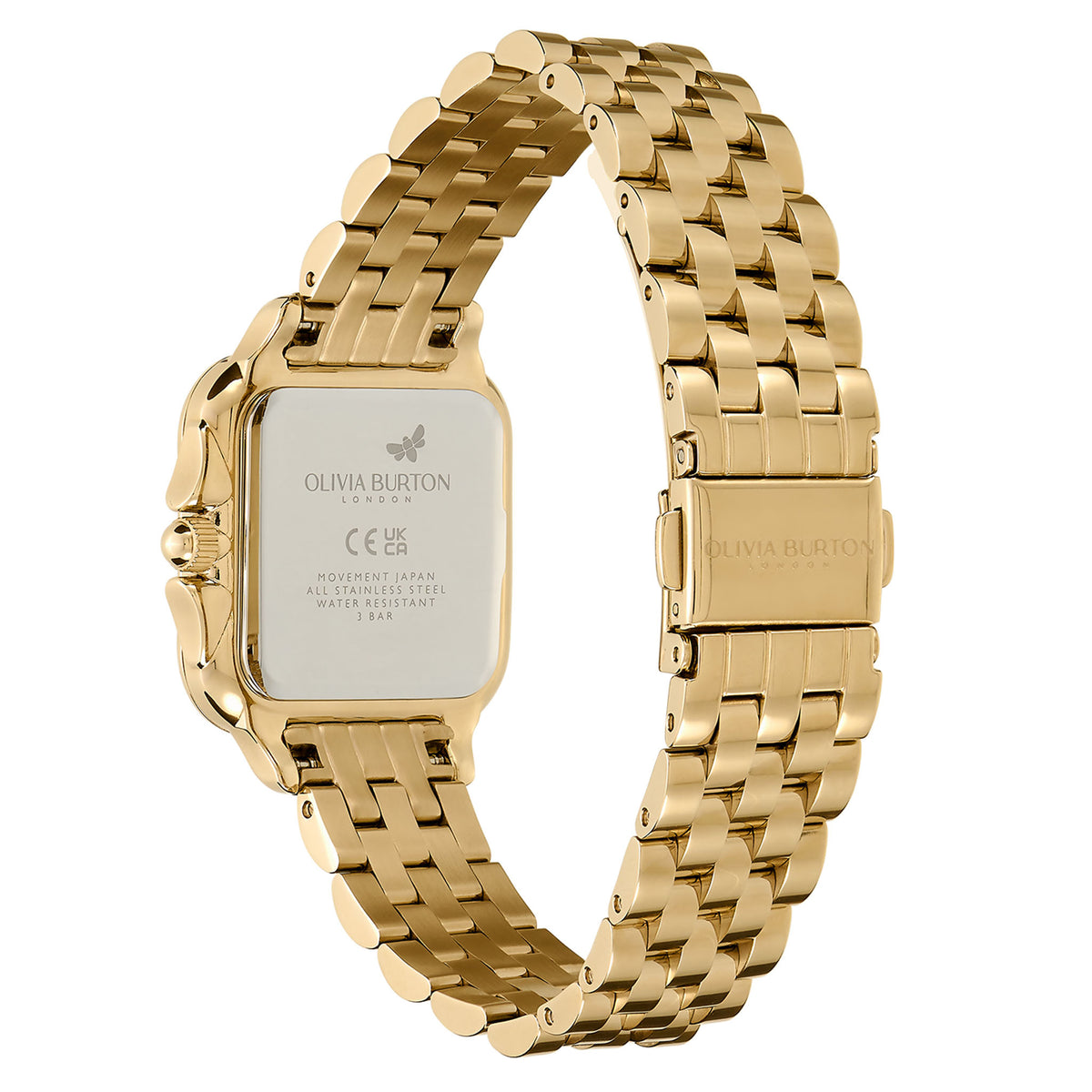 Olivia Burton Gold Steel Dial Women's Watch - 24000084