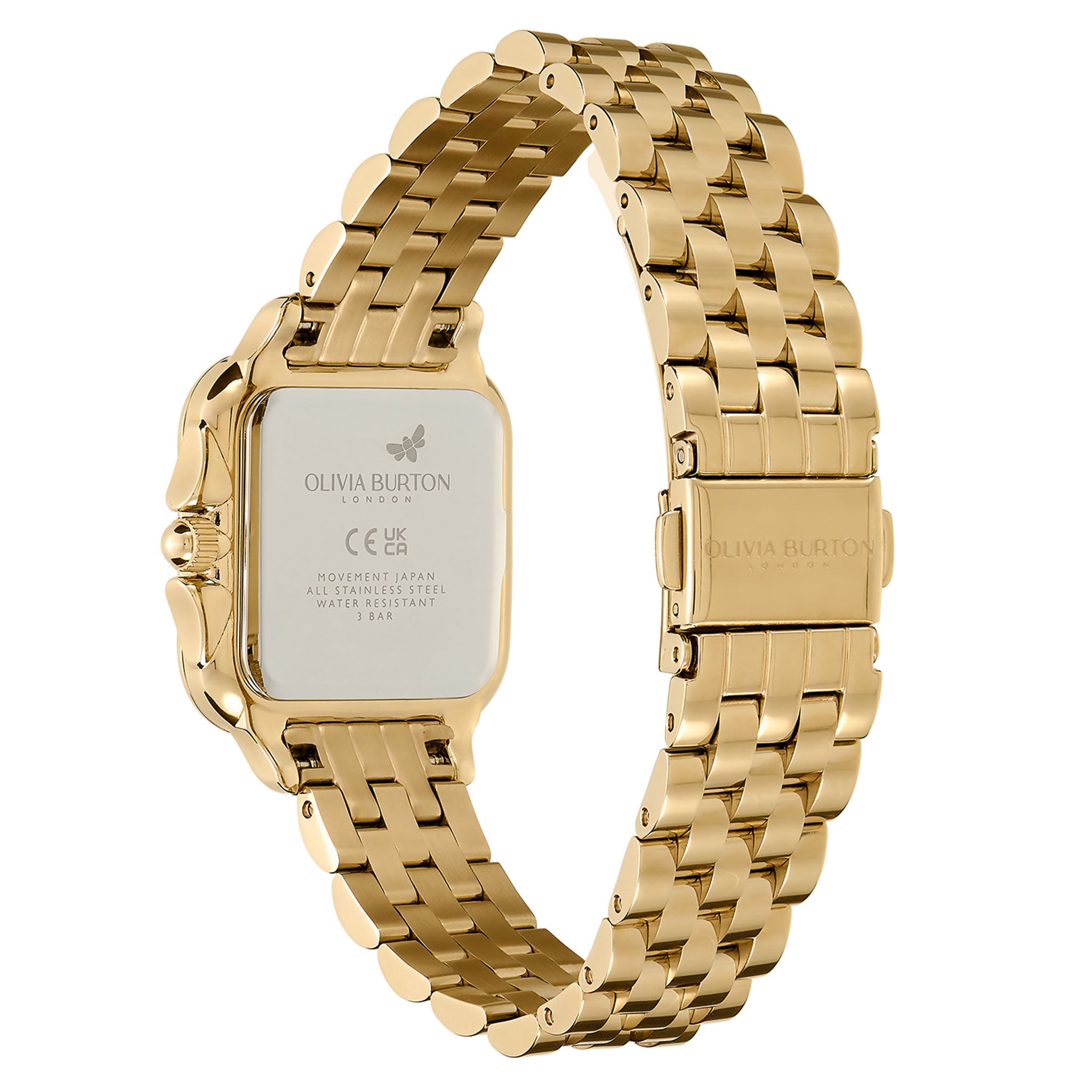 Olivia Burton Gold Steel Dial Women's Watch - 24000084